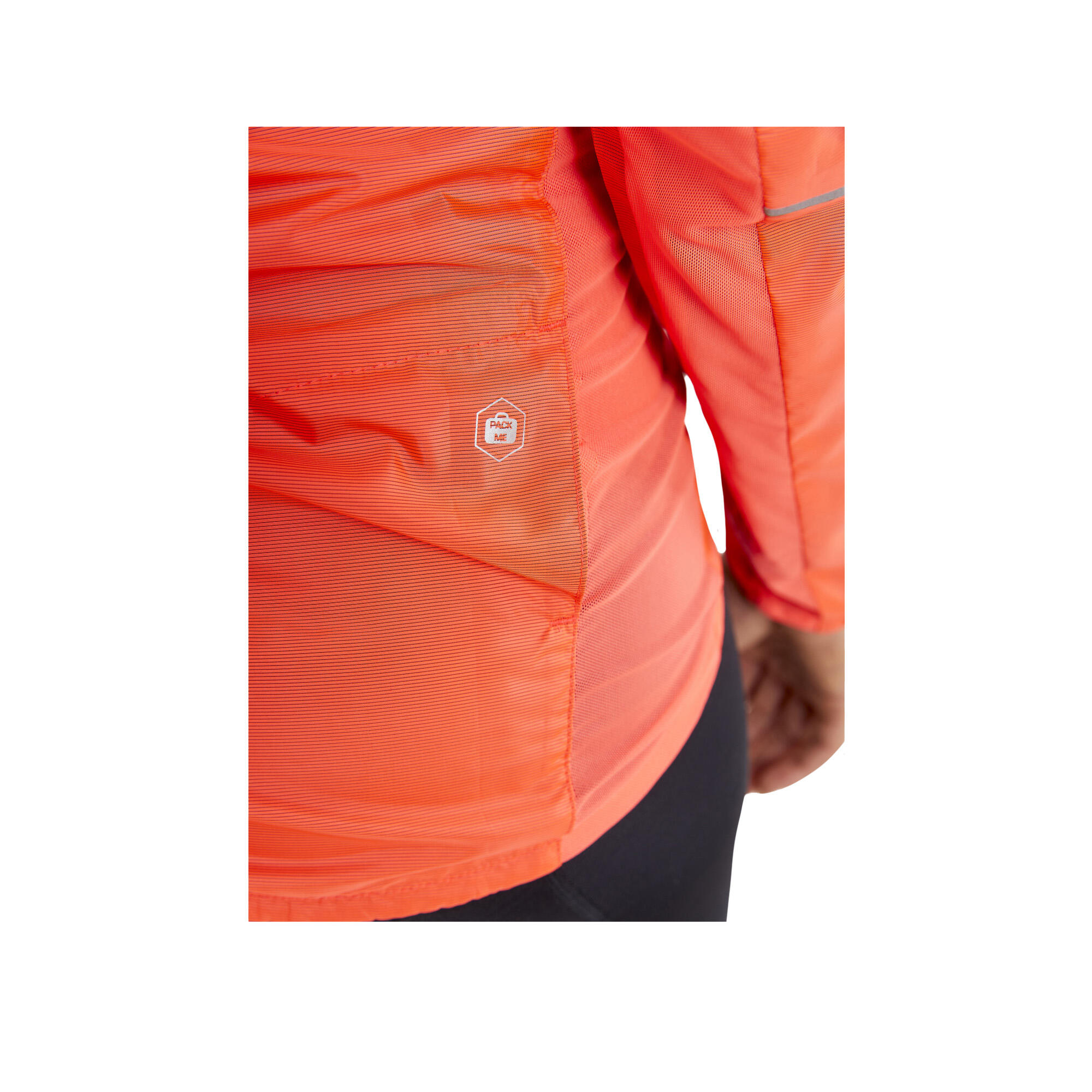 Womens/Ladies Essence Windproof Cycling Jacket (Shocking Orange) 3/4