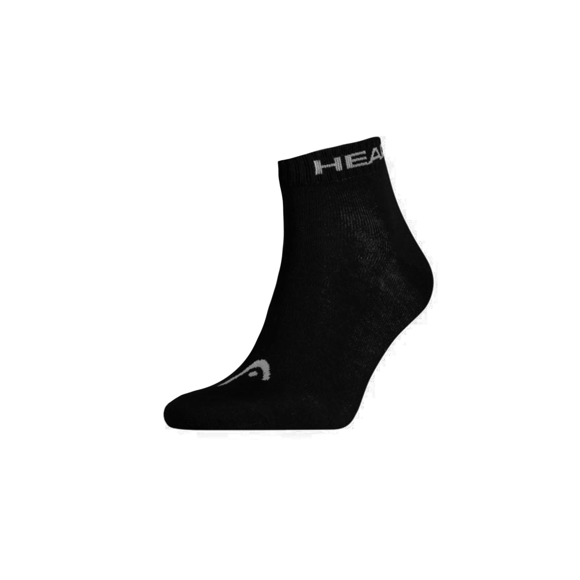 Mens Quarter Socks (Pack of 3) (Black/White) 3/3