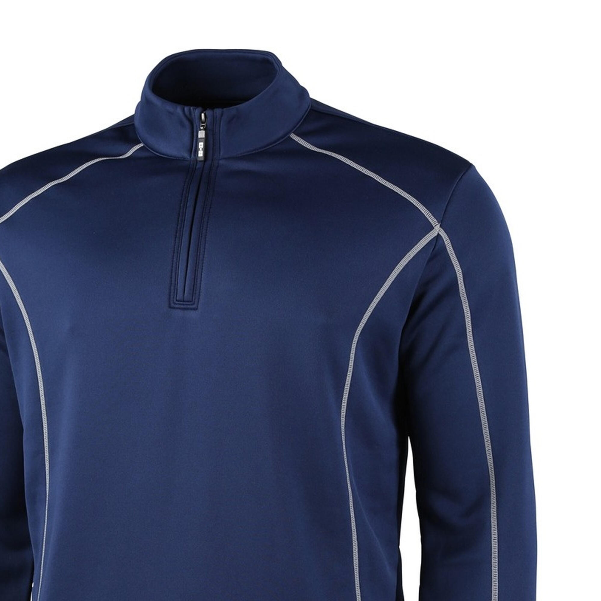 Mens Seville 1/4 Zip Midlayer Sports Top (Navy) 3/3