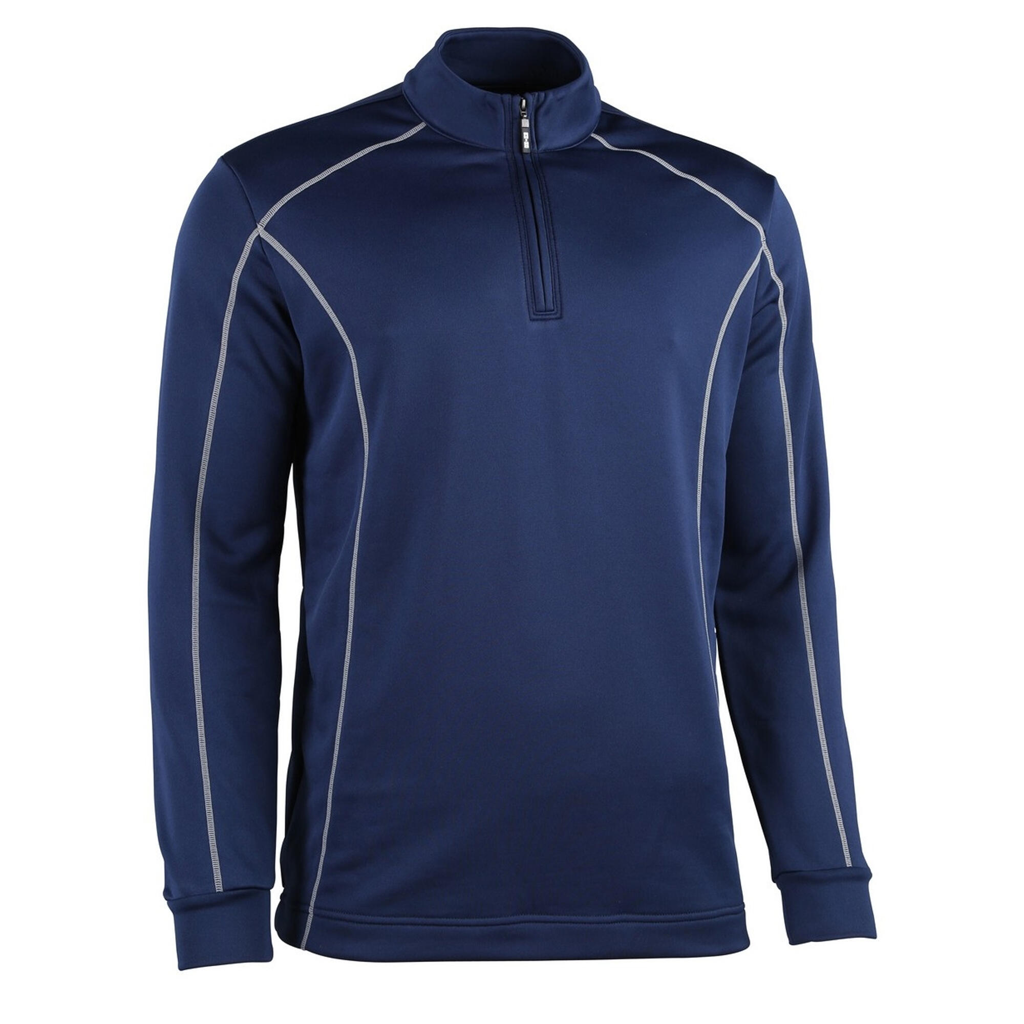 Mens Seville 1/4 Zip Midlayer Sports Top (Navy) 2/3