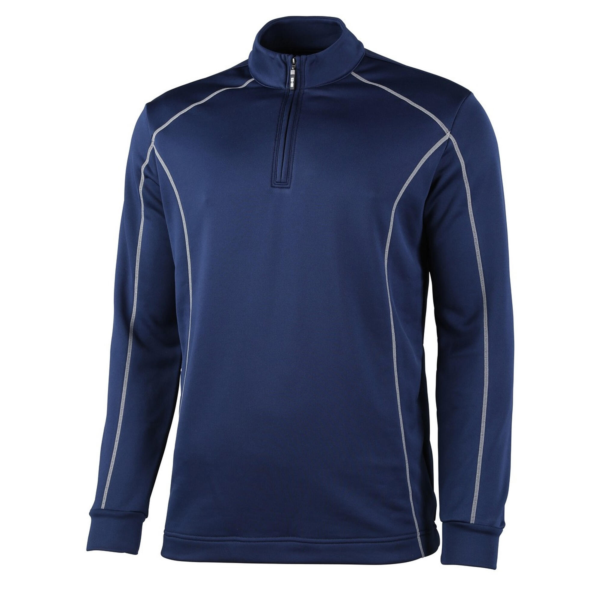 Mens Seville 1/4 Zip Midlayer Sports Top (Navy) 1/3