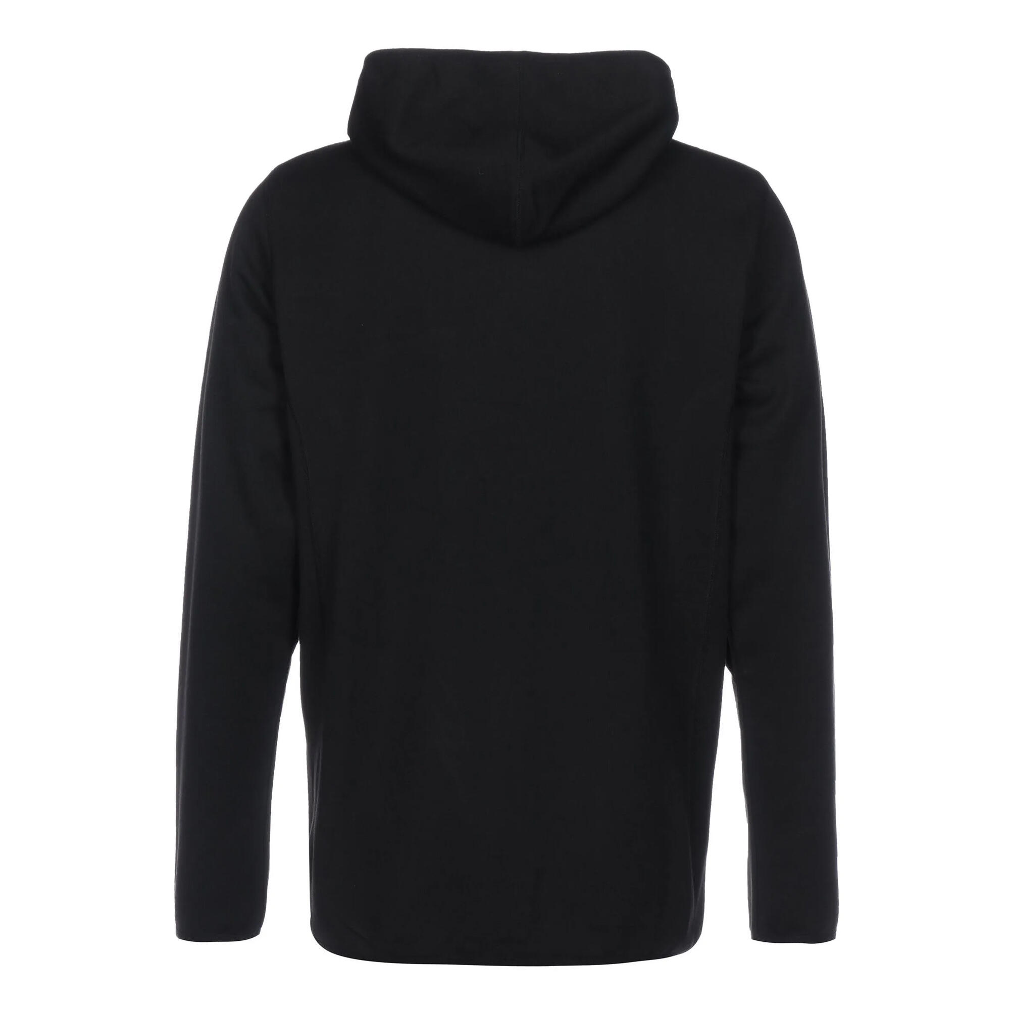 Mens Pro Fleece Full Zip Hoodie (Black/White) 2/3