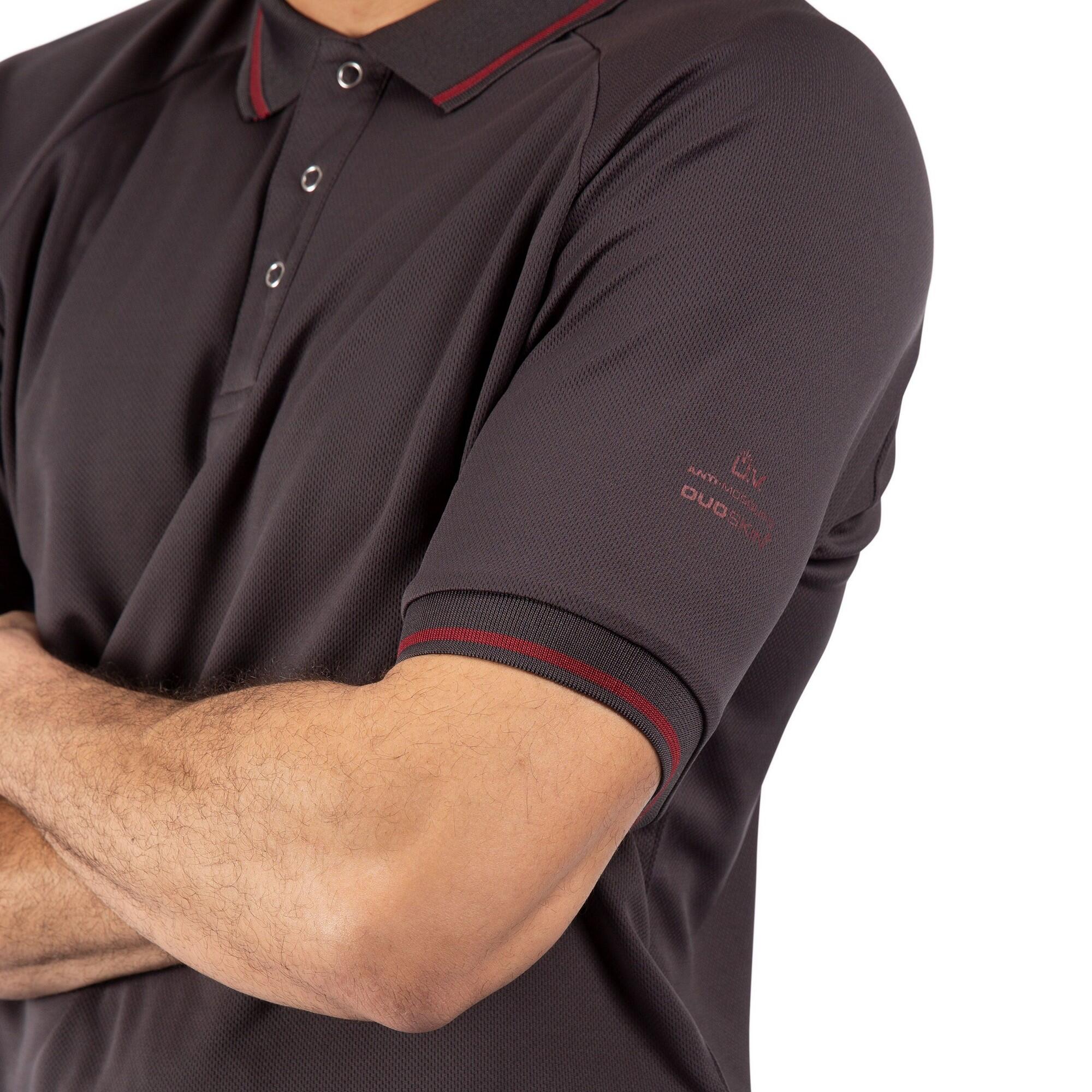 Heren Bonnington Polo Top (Donkergrijs) 4/5