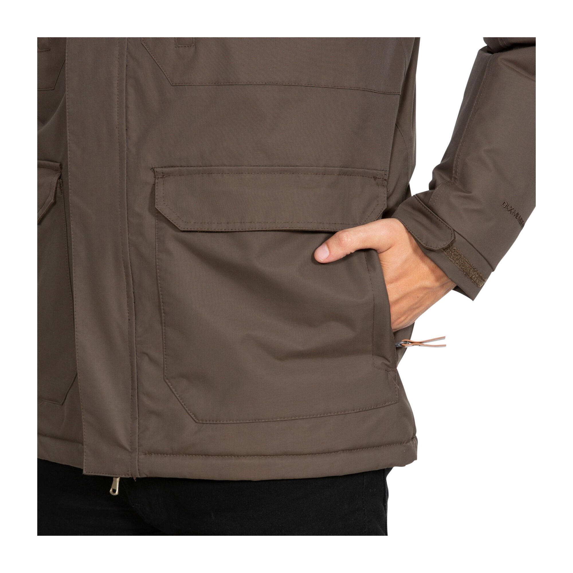 Mens Rockwell Waterproof Jacket (Peat) 3/5