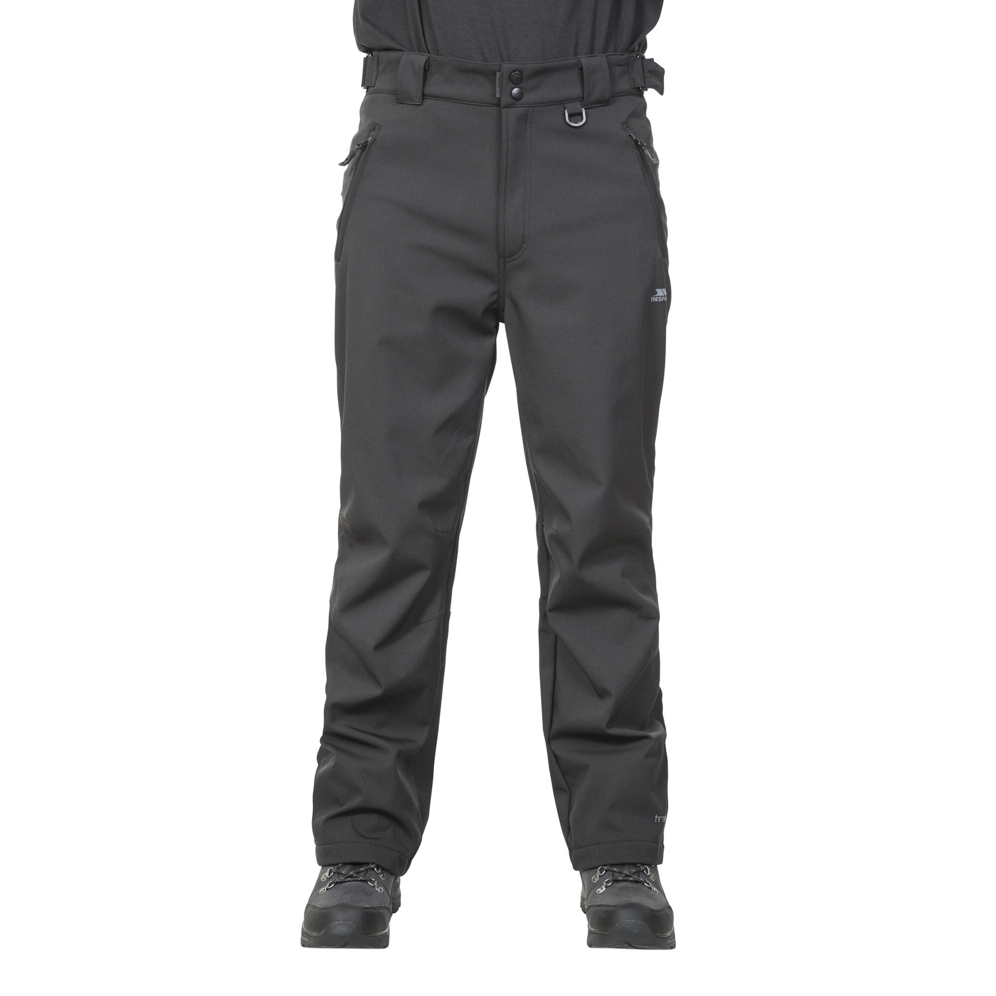 Pantalones Softshell resistentes al agua Modelo Hemic hombre caballero Negro 4/5