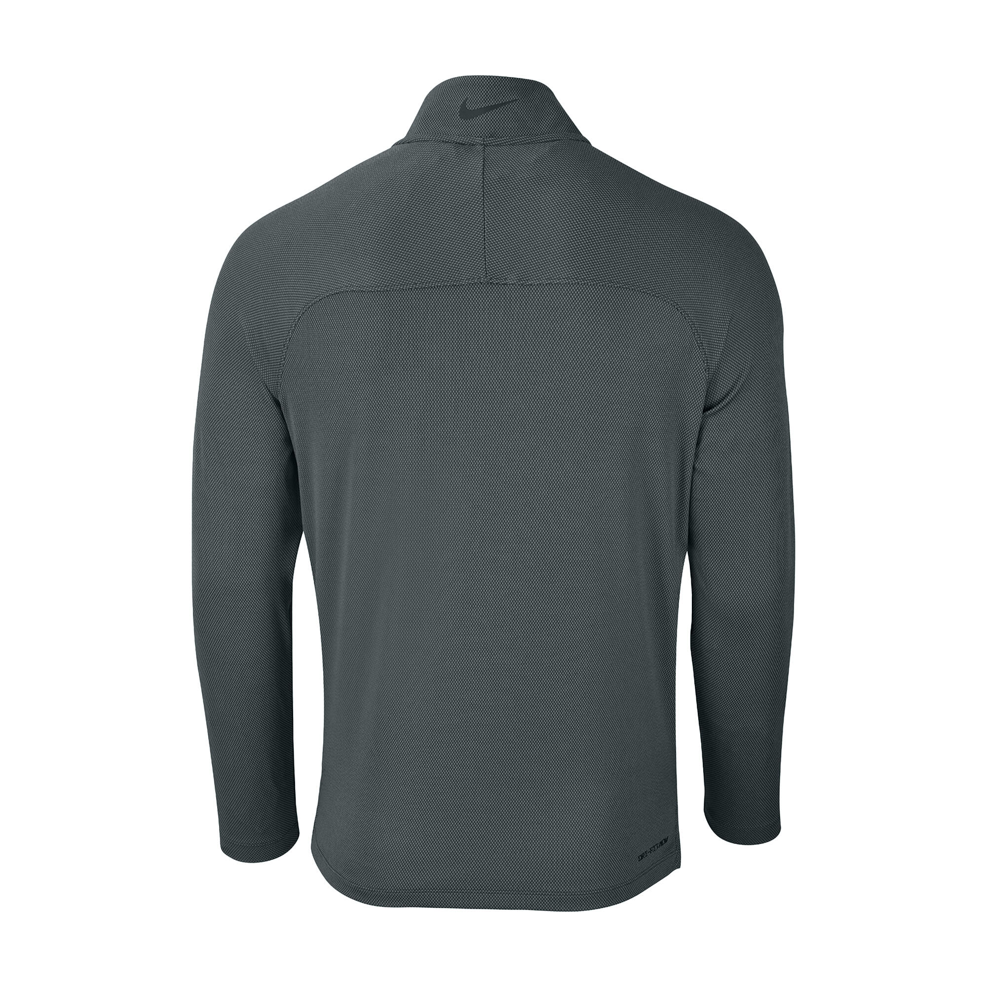 Mens Vapor Half Zip Top (Dark Smoke Grey/Black) 2/3