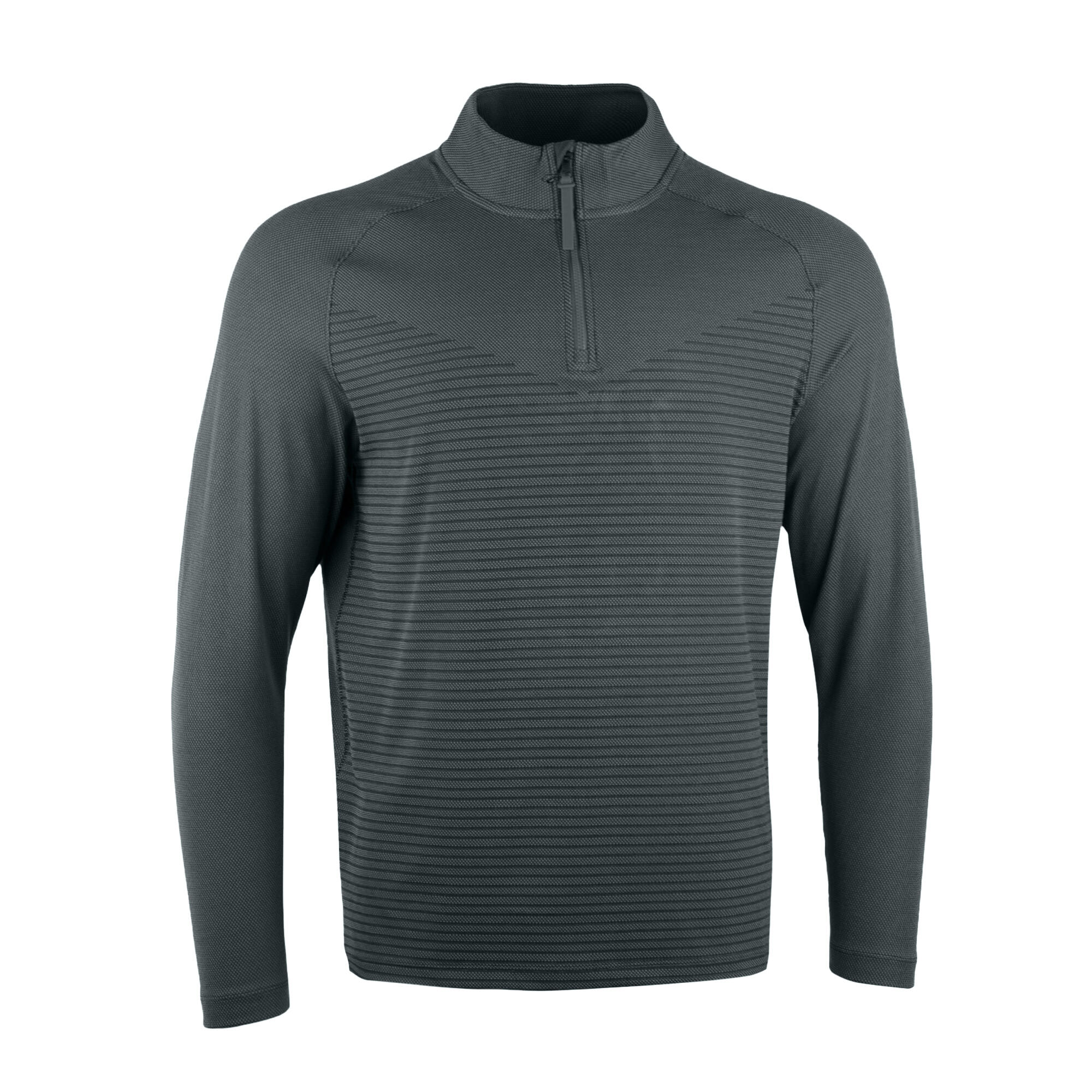 Mens Vapor Half Zip Top (Dark Smoke Grey/Black) 1/3