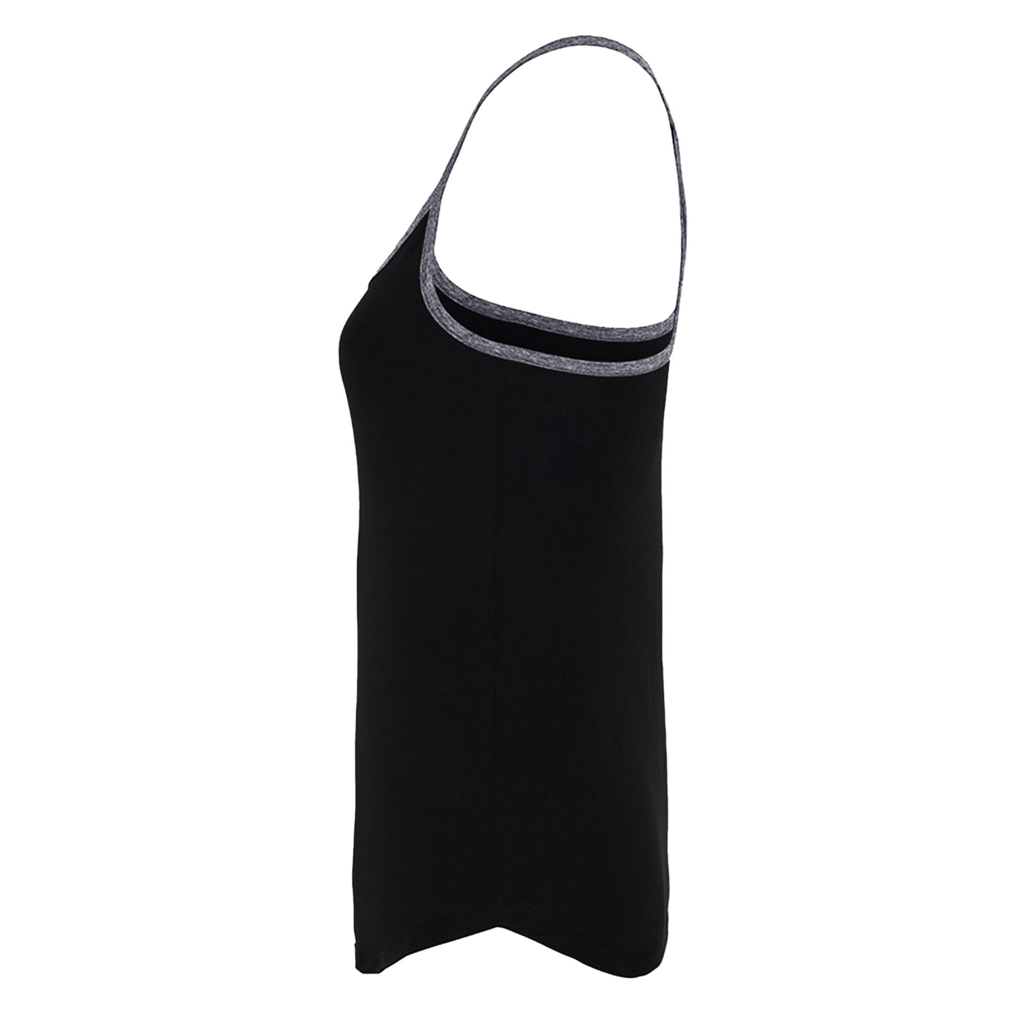 Weste für Yoga Damen Schwarz meliert 2/3