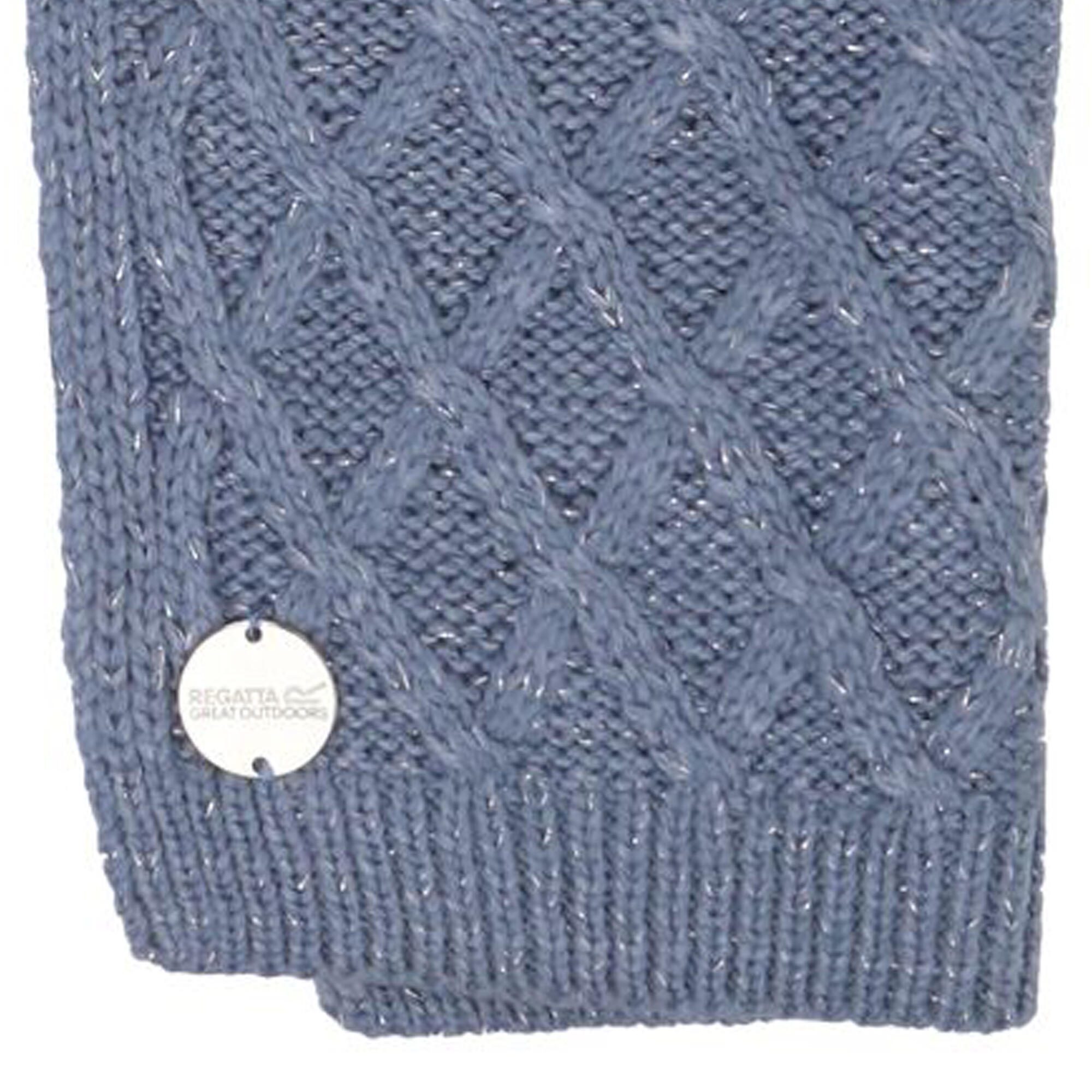 Womens/Ladies Multimix IV Knitted Winter Scarf (Ice Grey) 3/4