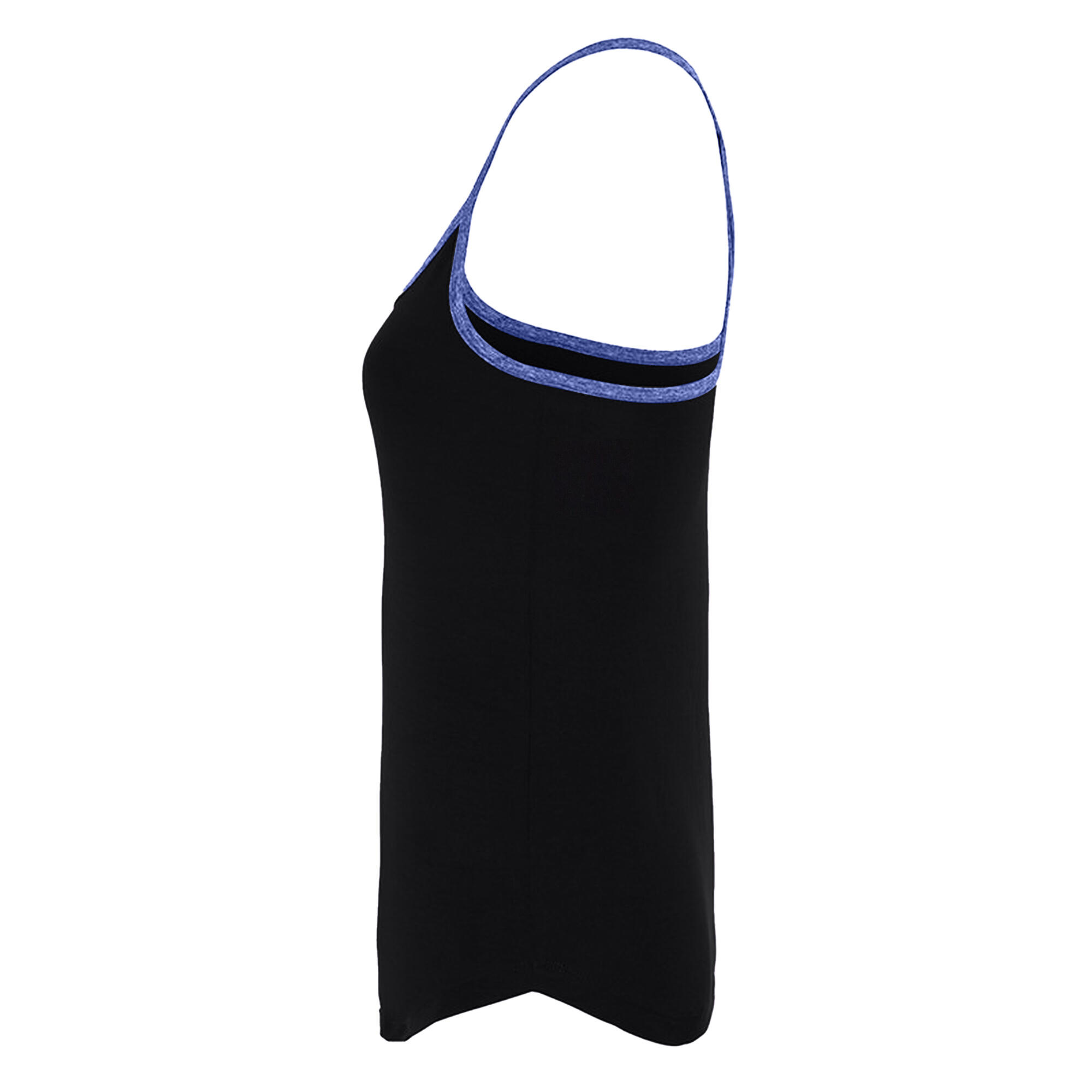 Weste für Yoga Damen Dunkelblau/Blau meliert 2/3
