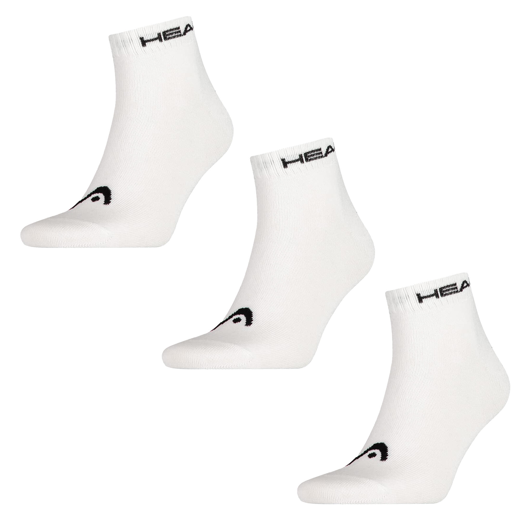 Men's QUARTER socks (White / Black)