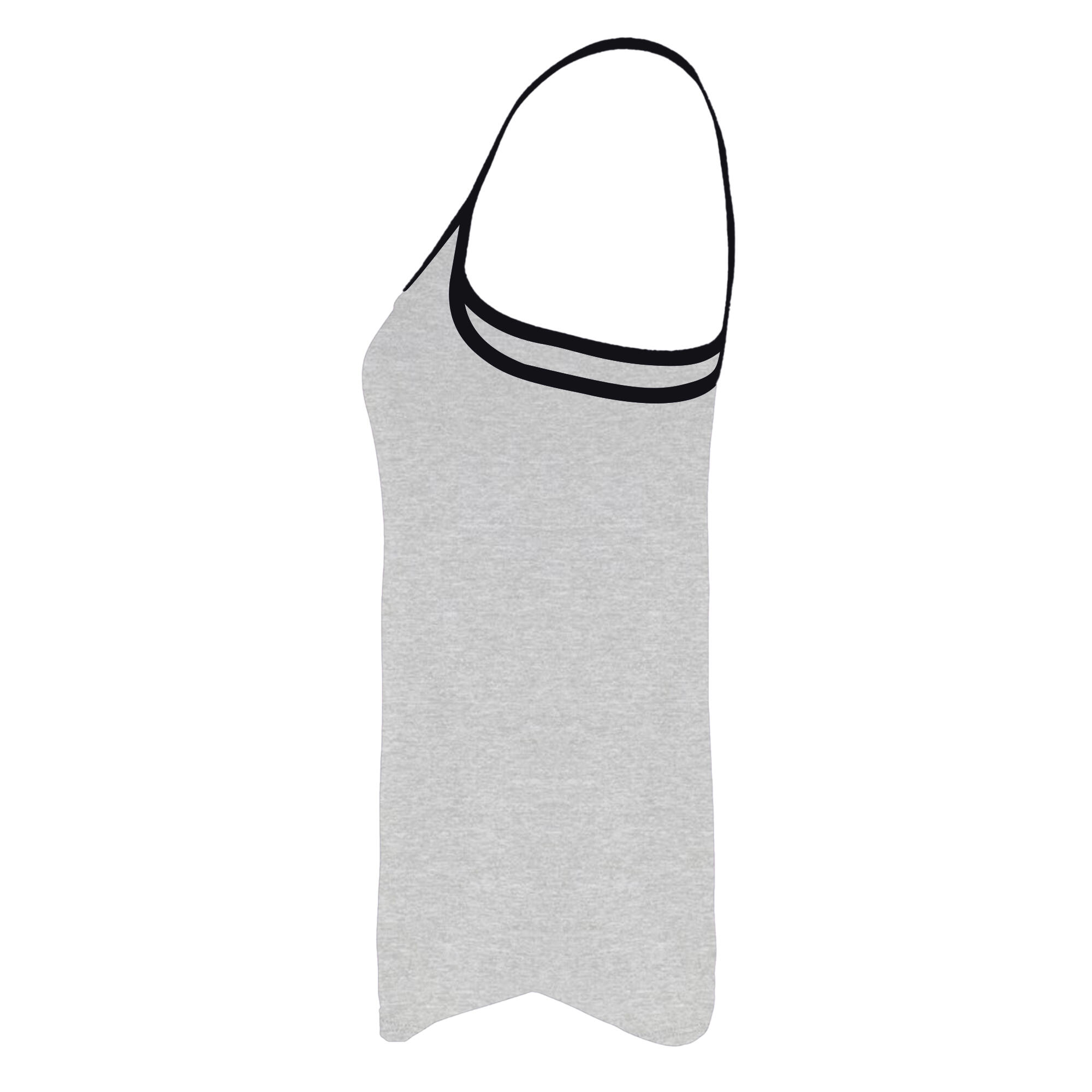 Womens/Ladies Yoga Vest (Silver Melange/Black) 2/3