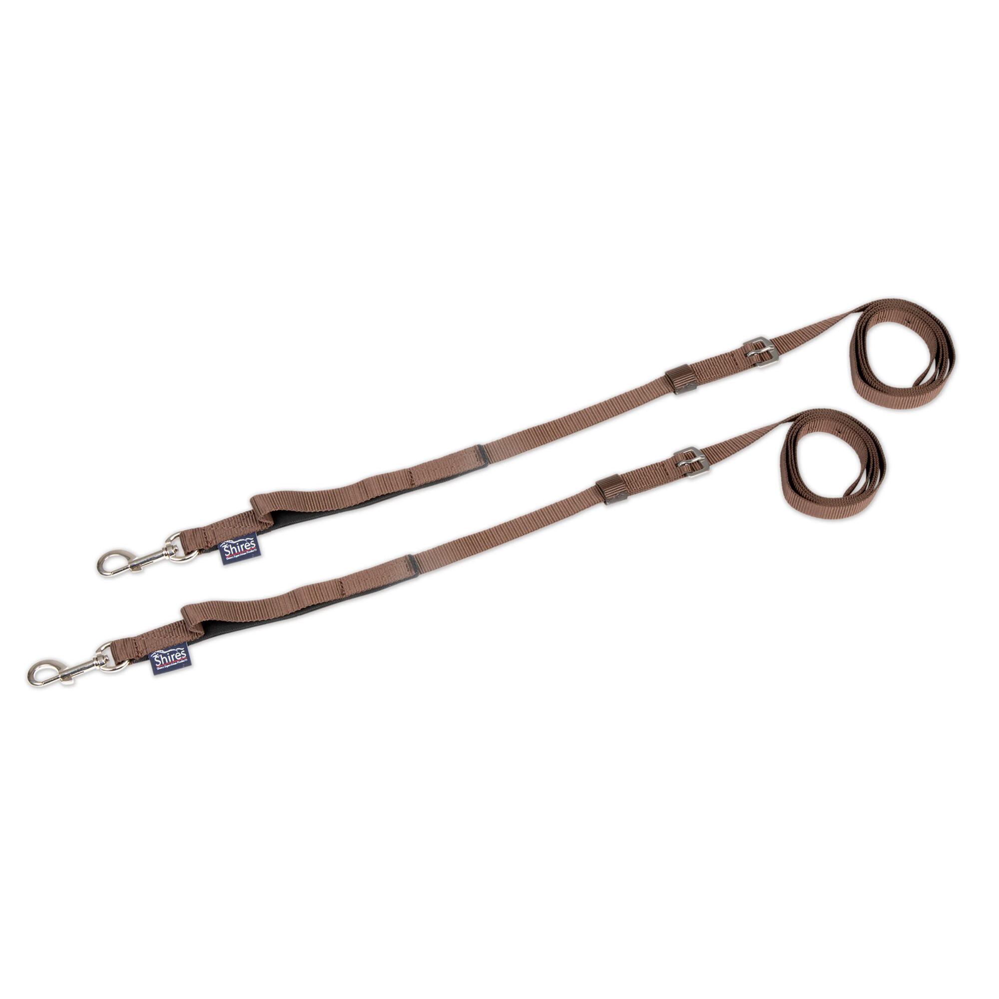 Nylon Web Horse Side Reins (Pack of 2) (Brown) 3/3