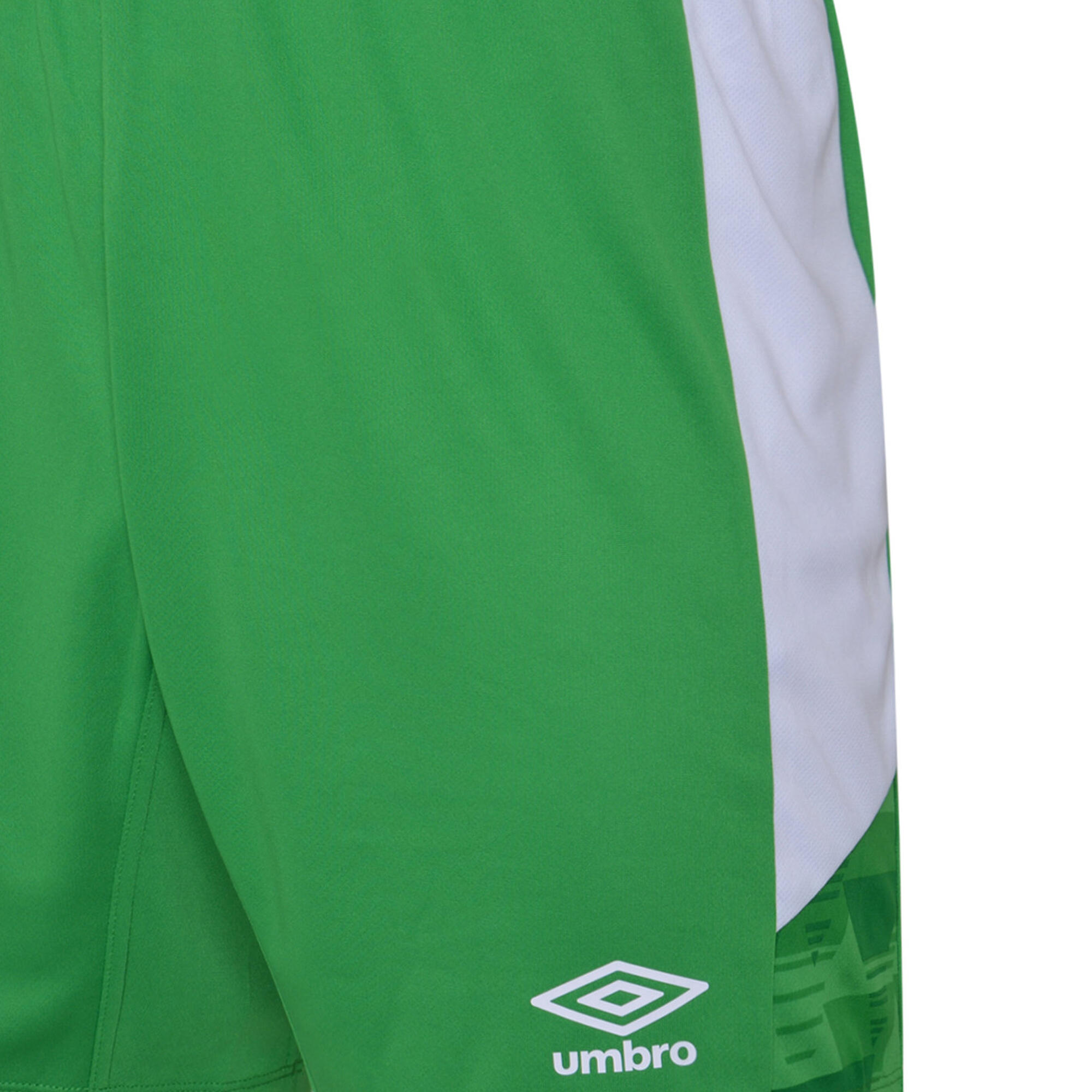 Childrens/Kids Vier Shorts (Emerald/White) 2/3