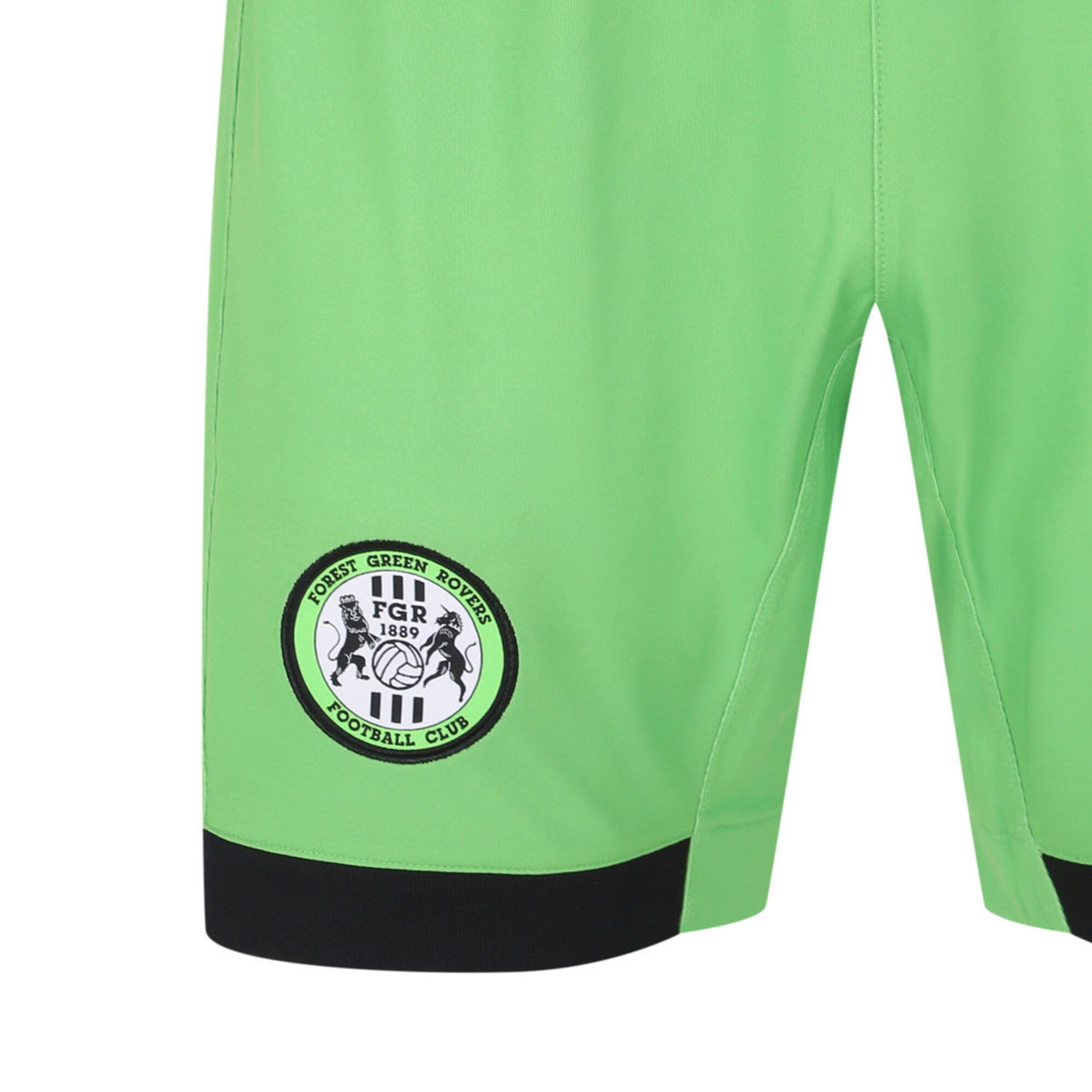 Mens 23/24 Forest Green Rovers FC Home Shorts (Green/Black) 3/3
