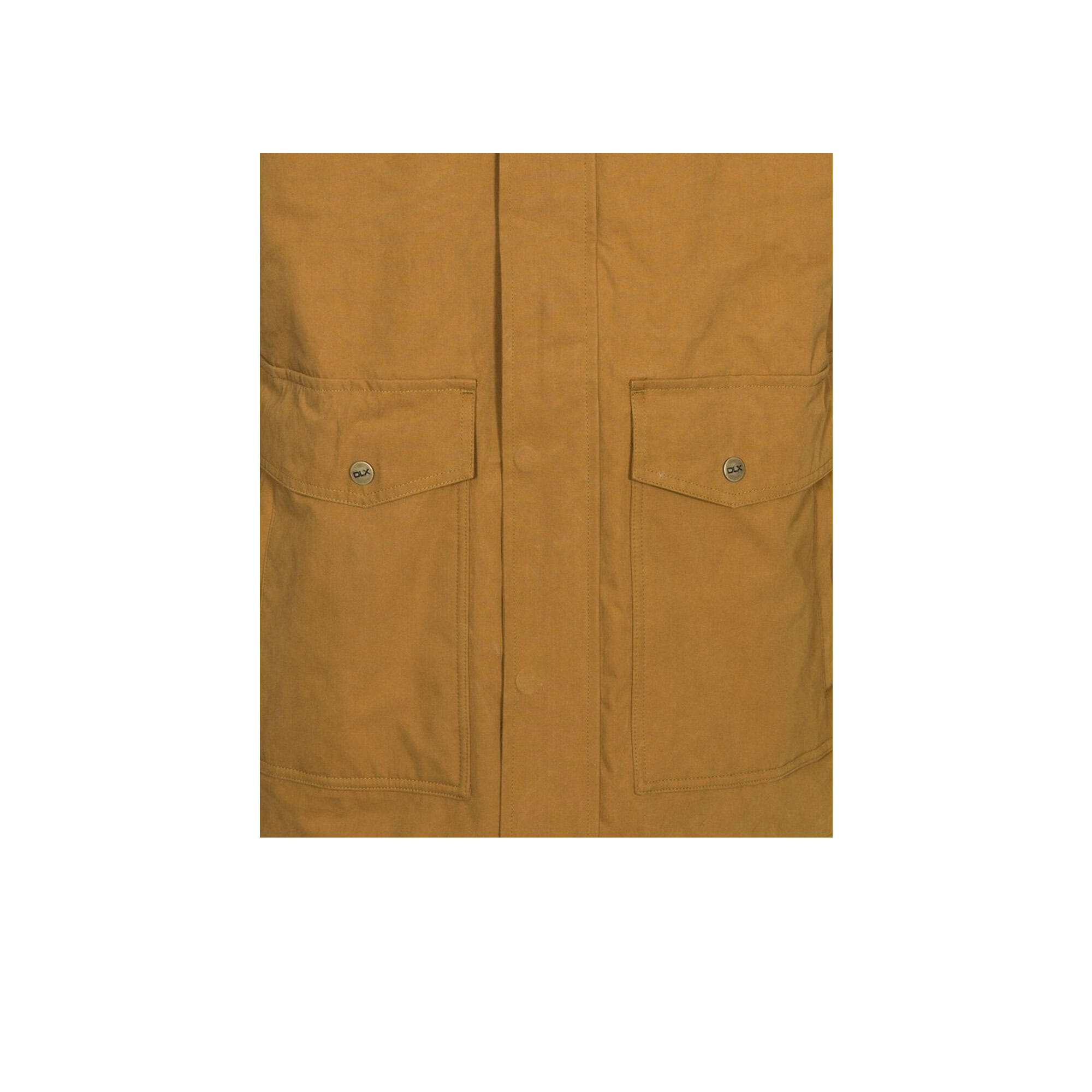 Jacke Rowland mit Kapuze, wasserfest Herren Goldbraun 3/4