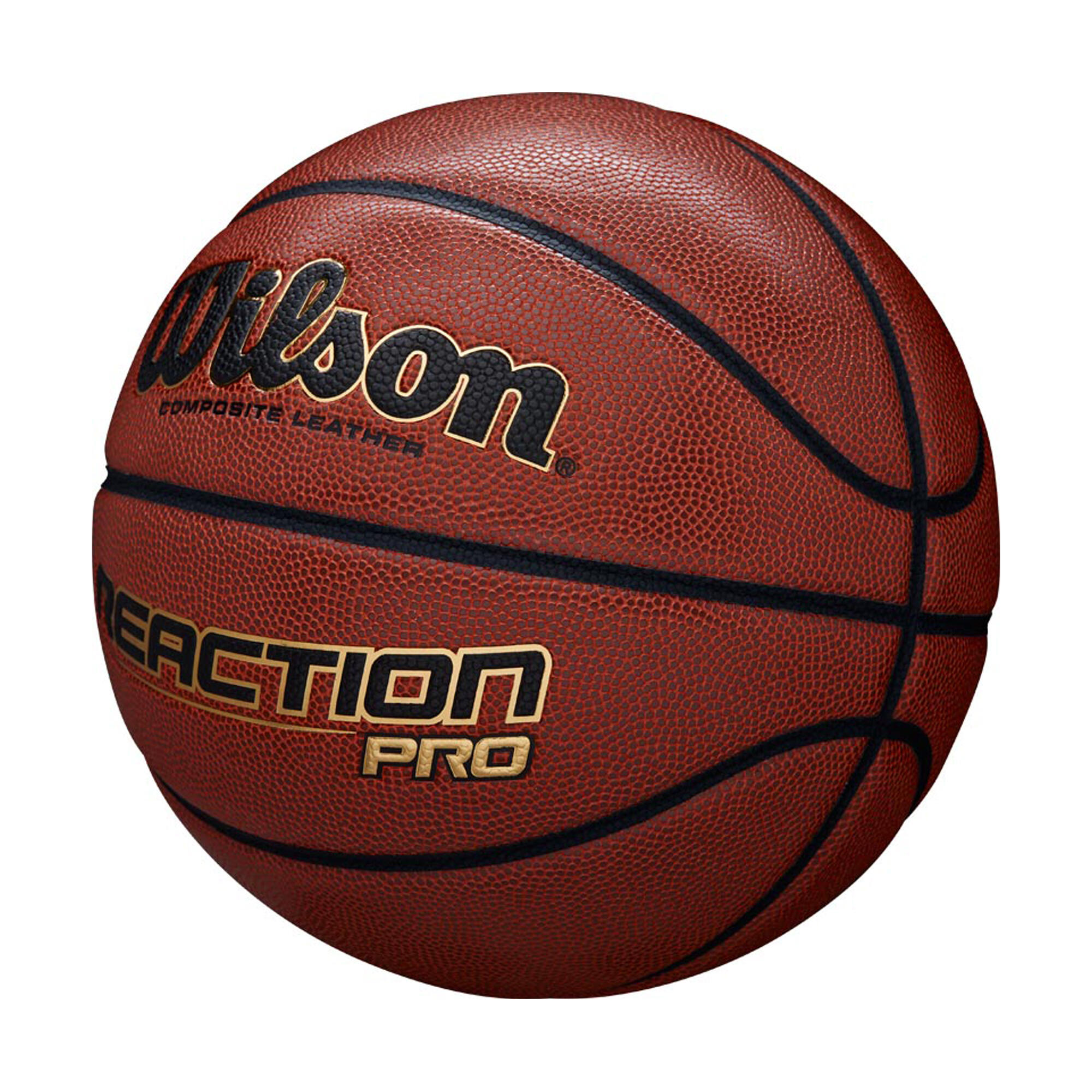 "Reaction Pro" Leder Basketball Damen und Herren Hellbraun 2/3