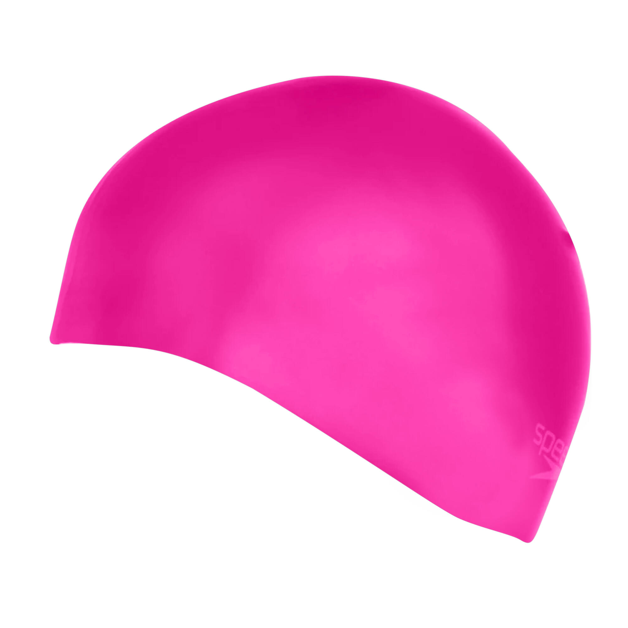 Childrens/Kids Silicone Swim Cap (Pink) 3/4