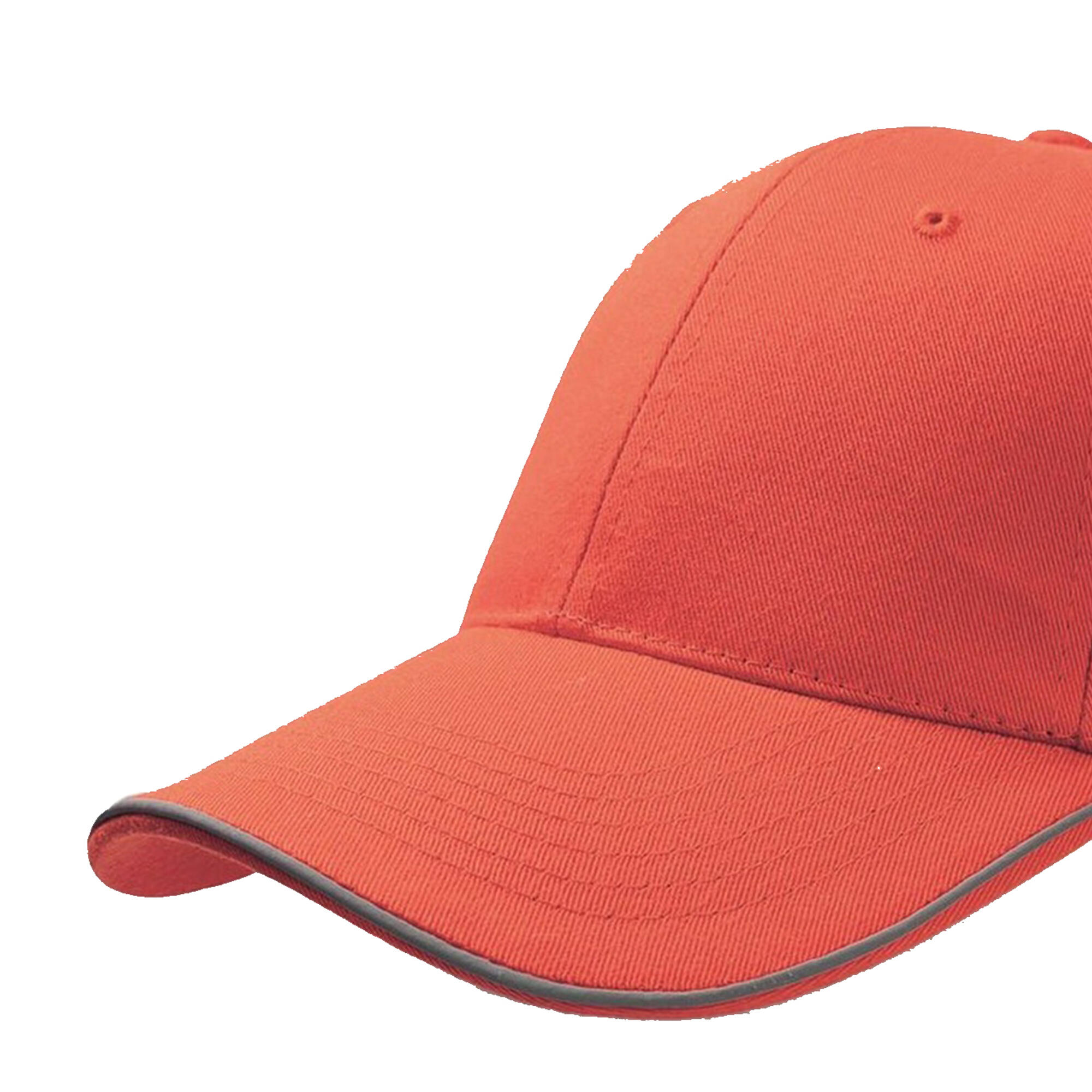 Reflect 6 Panel Reflective Piping Baseball Cap (Red) 3/3