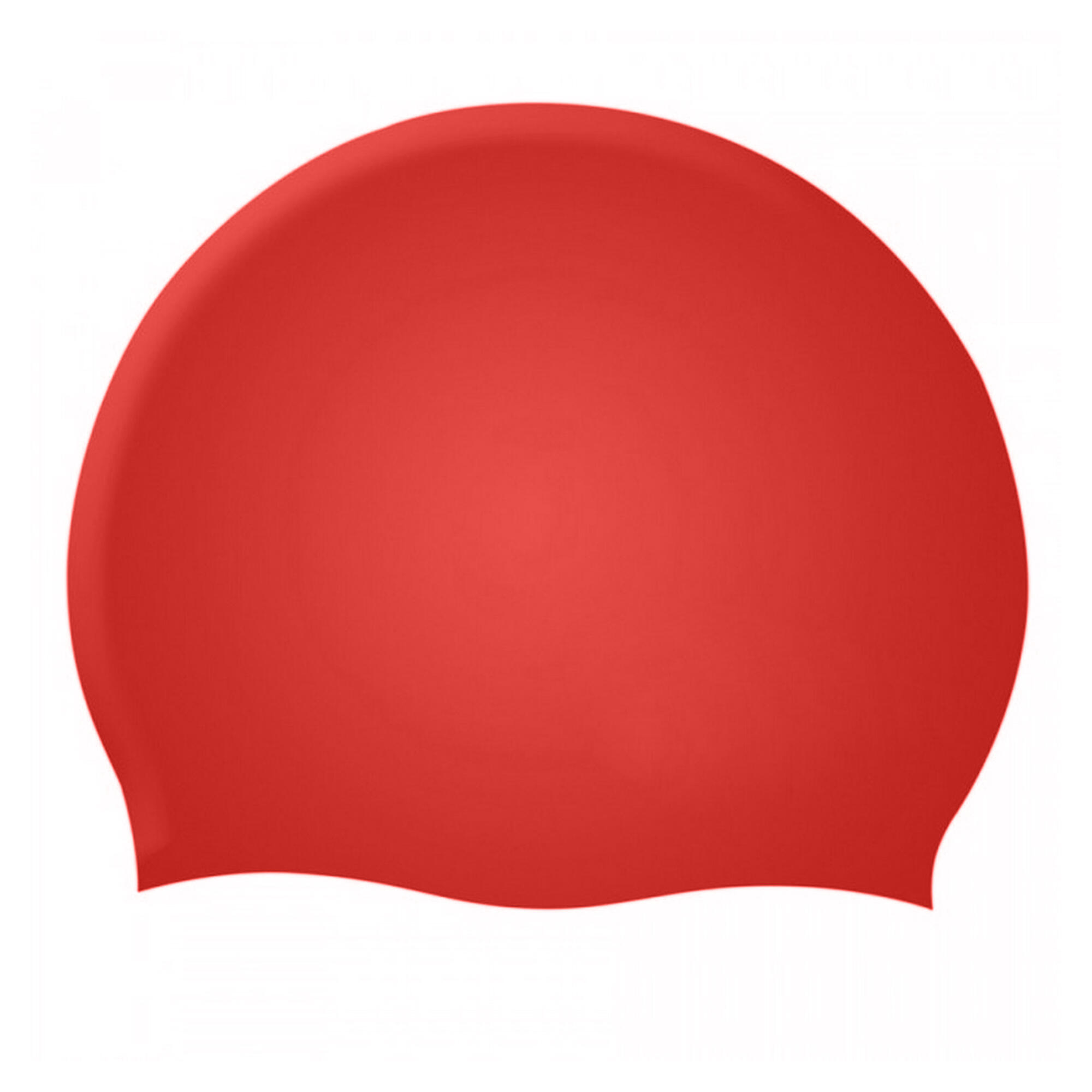 Childrens/Kids Silicone Swim Cap (Red) 2/4
