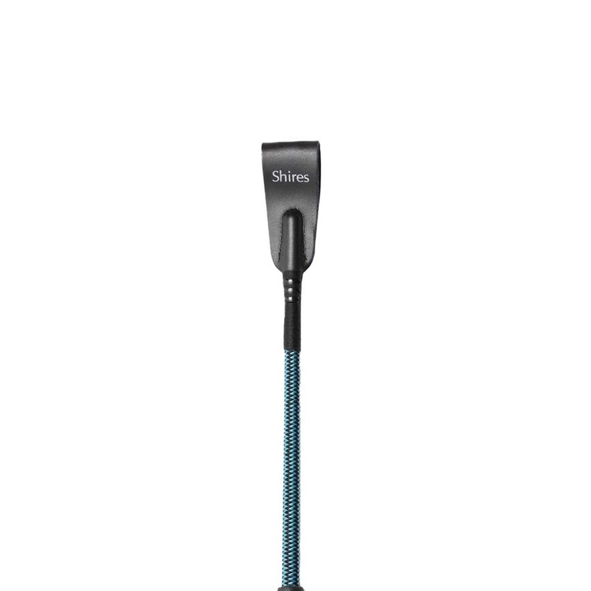 Reitgerte, Zickzack, Leder Damen und Herren Leuchtend Blau/Schwarz 2/3