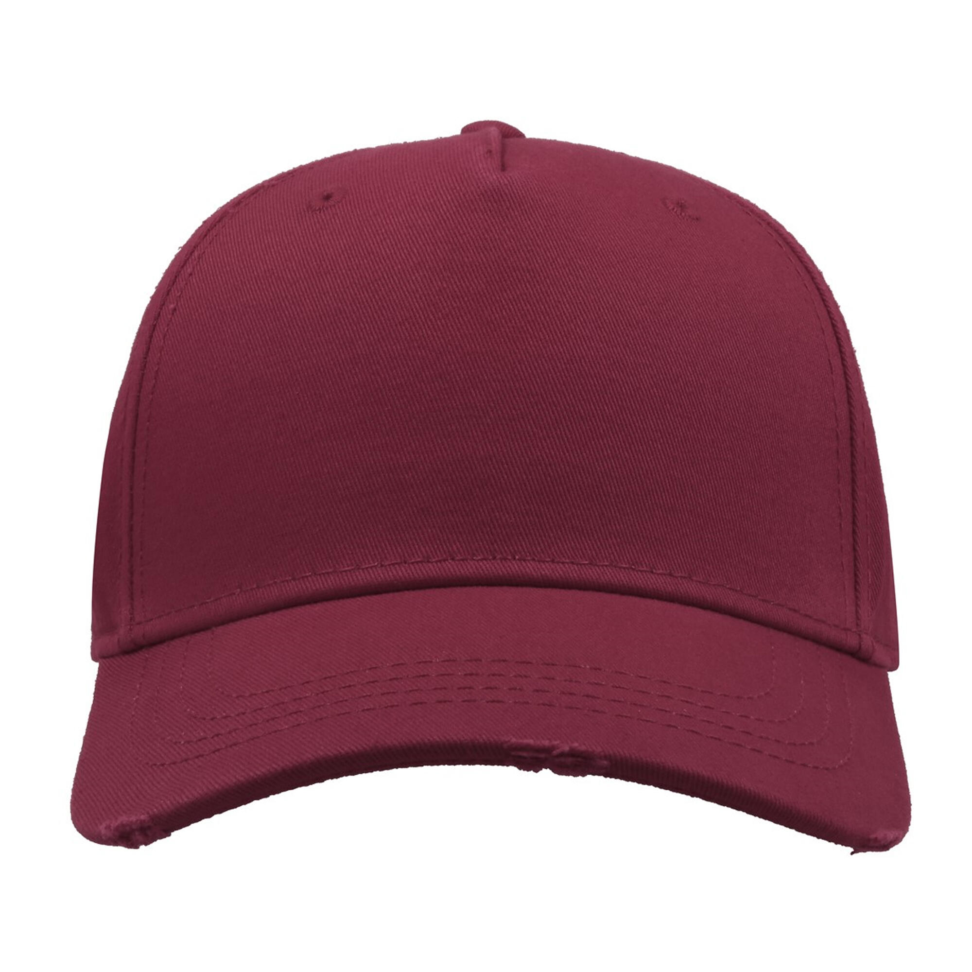 Cargo Weathered Visor 5 Panel Cap (Pack of 2) (Burgundy) 3/3