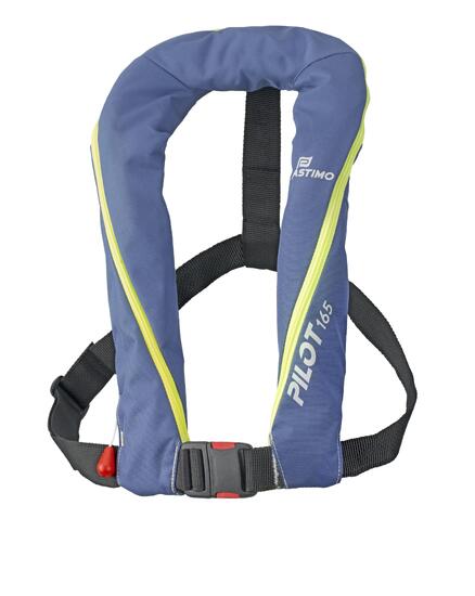 GILET DE SAUVETAGE MANUEL PILOT 165 ZIP - BLEU