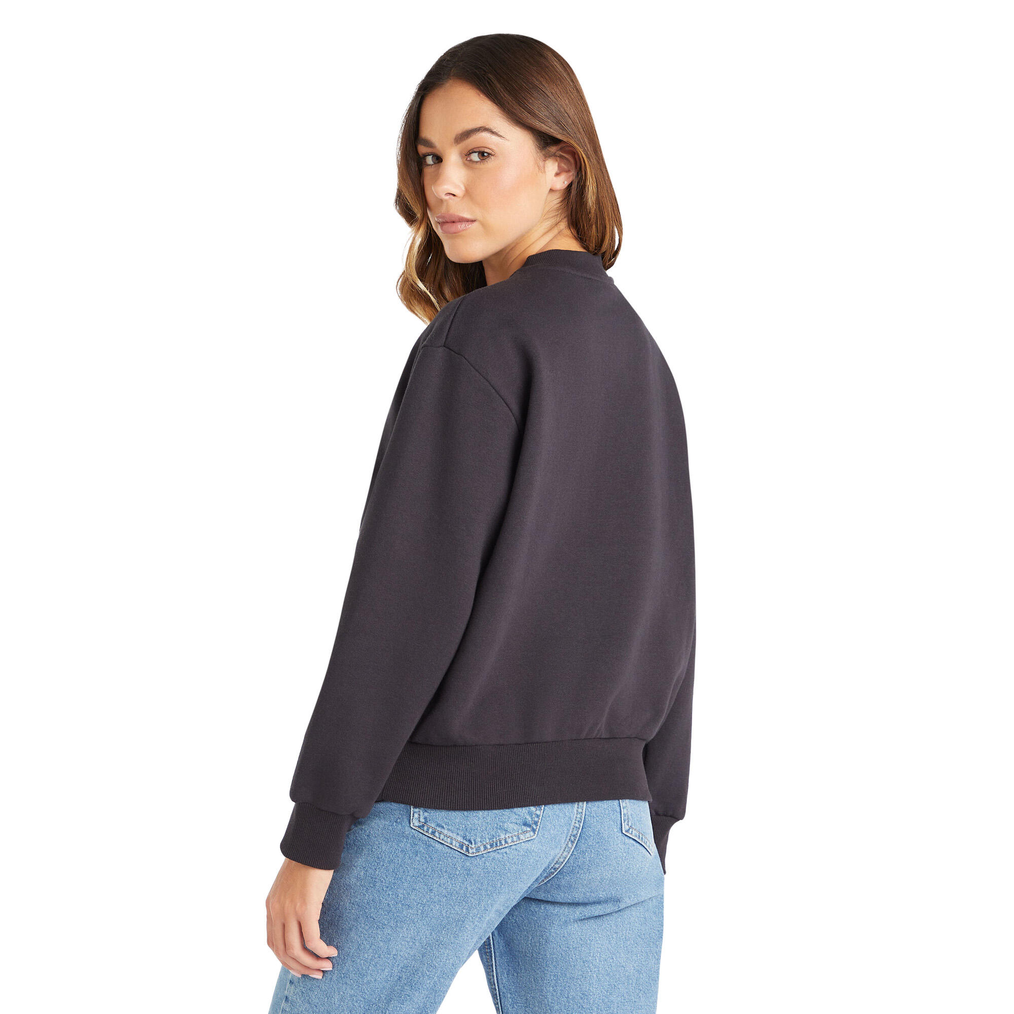 Womens/Ladies Core Half Zip Sweatshirt (Black) 4/4