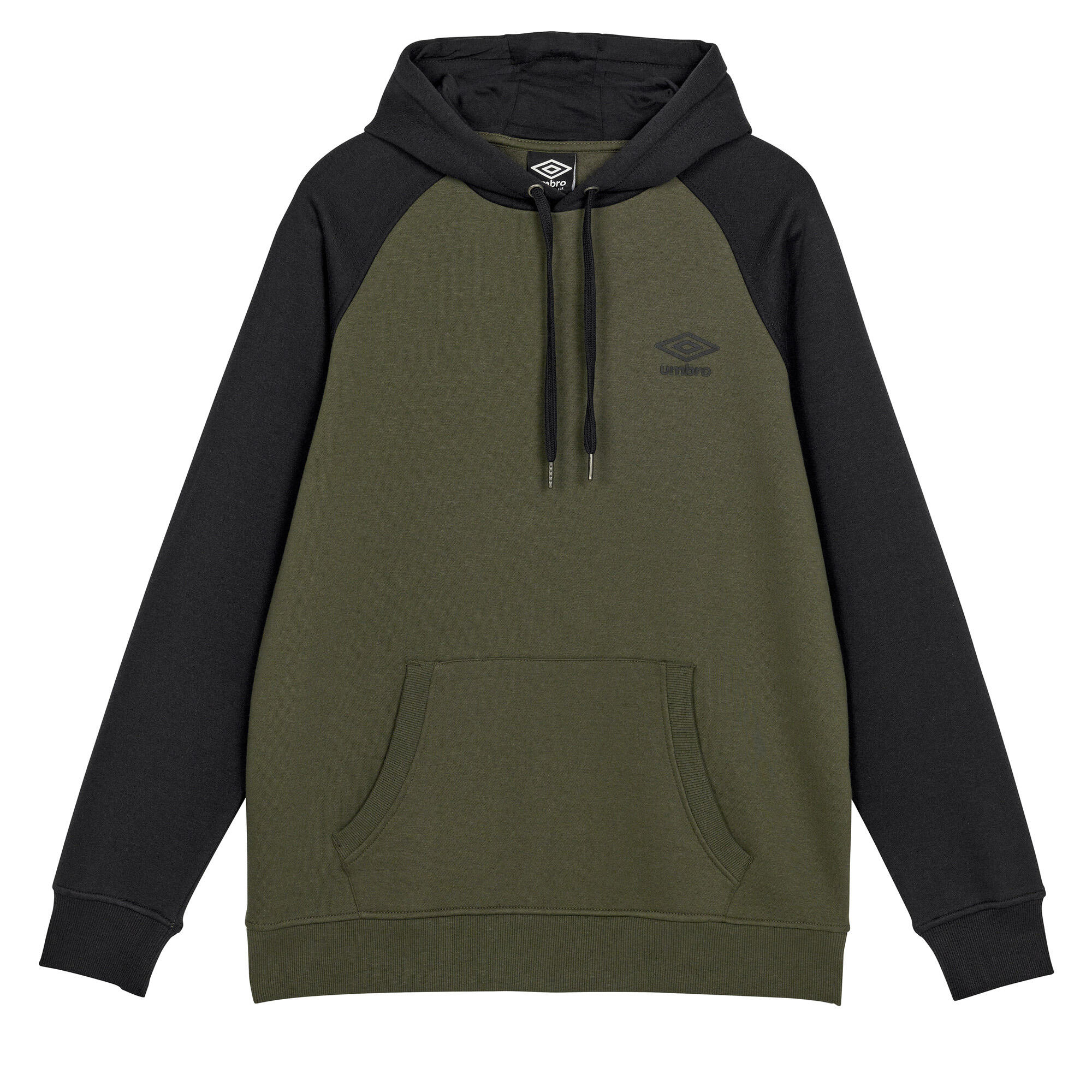 UMBRO Mens Core Raglan Hoodie (Forest Night/Black)