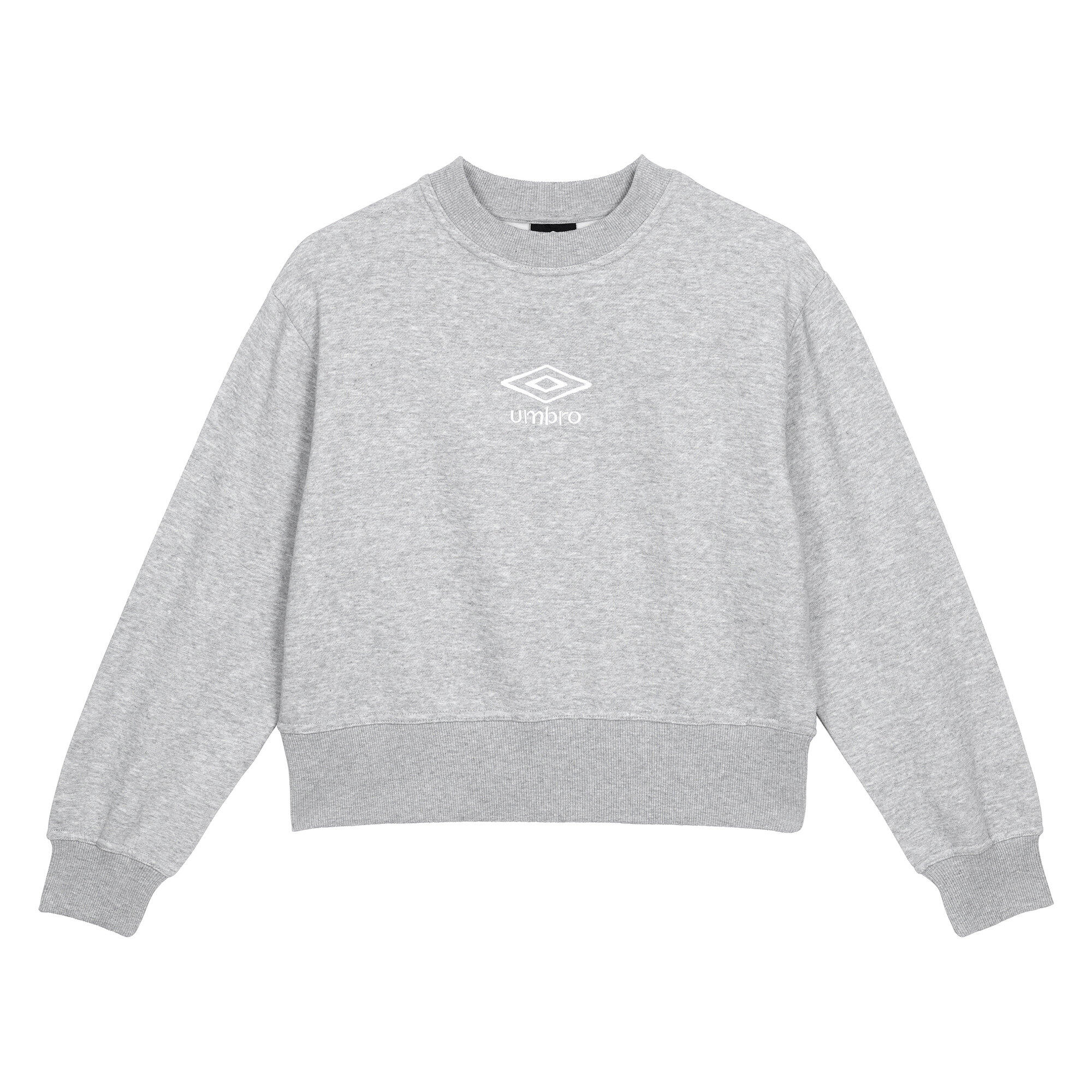 Womens/Ladies Core Boxy Sweatshirt (Grey Marl/White) 1/4