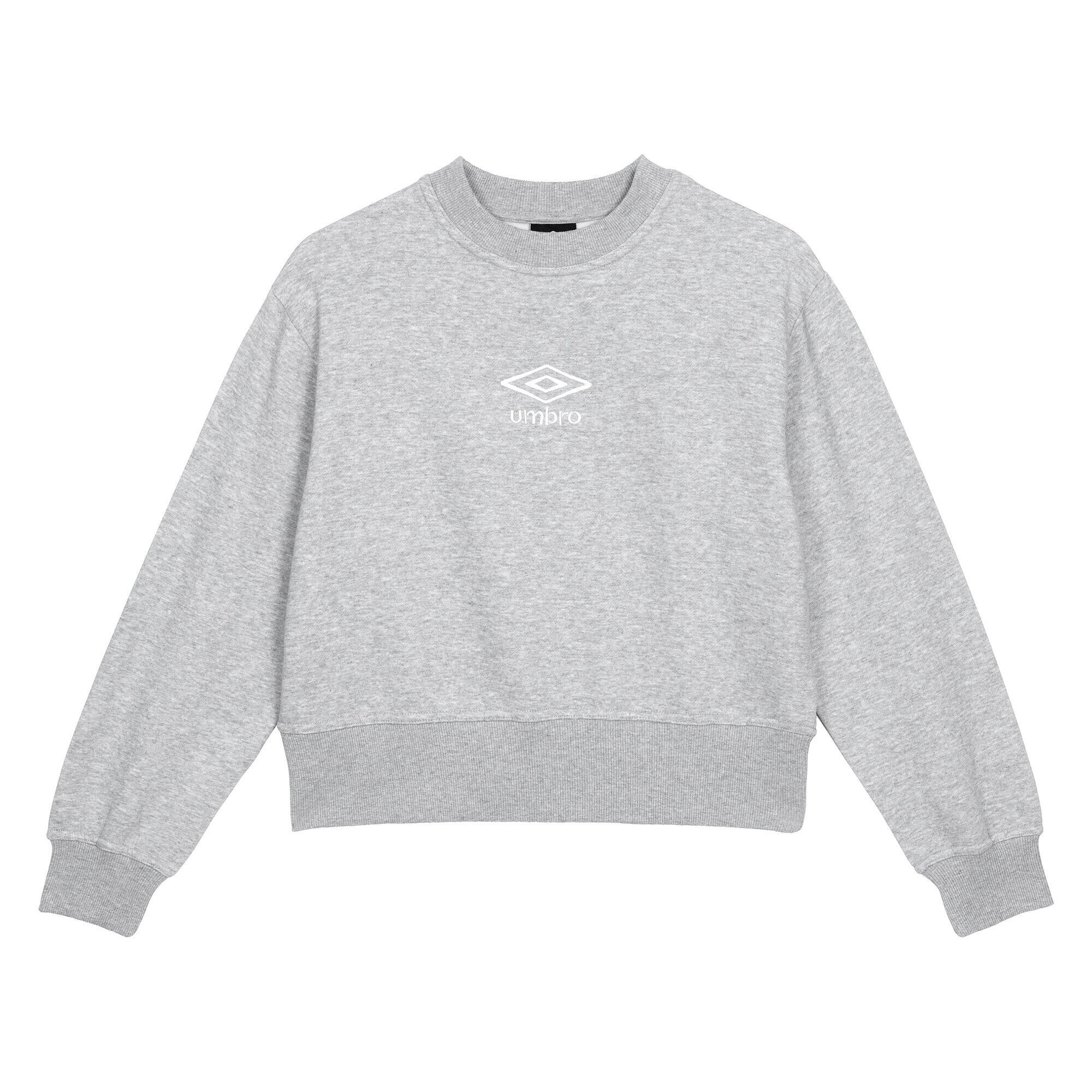 UMBRO Womens/Ladies Core Boxy Sweatshirt (Grey Marl/White)