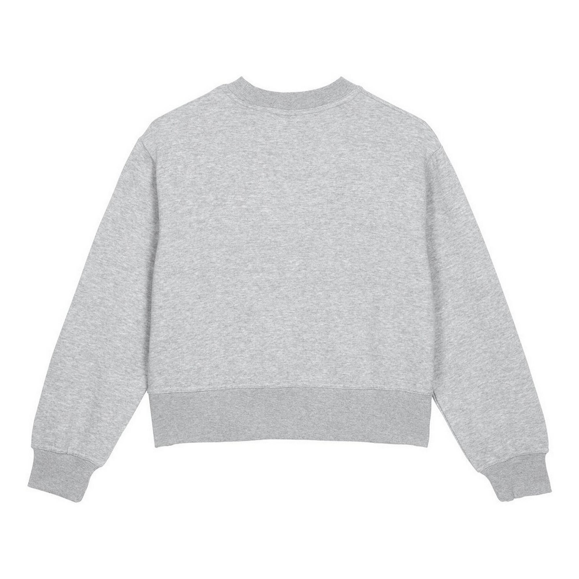Womens/Ladies Core Boxy Sweatshirt (Grey Marl/White) 2/4