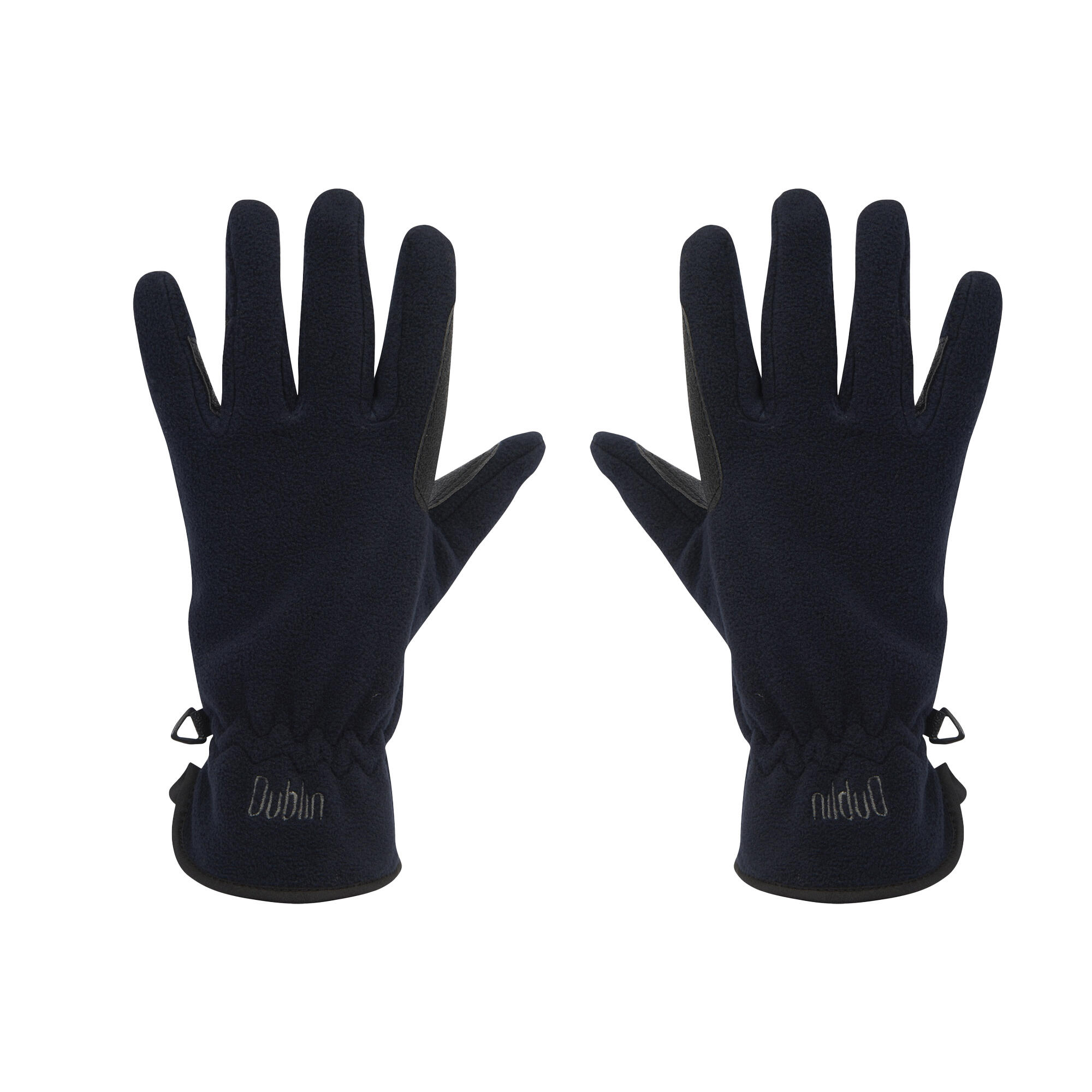 Adults Unisex Polar Fleece Riding Gloves (Navy) 1/4