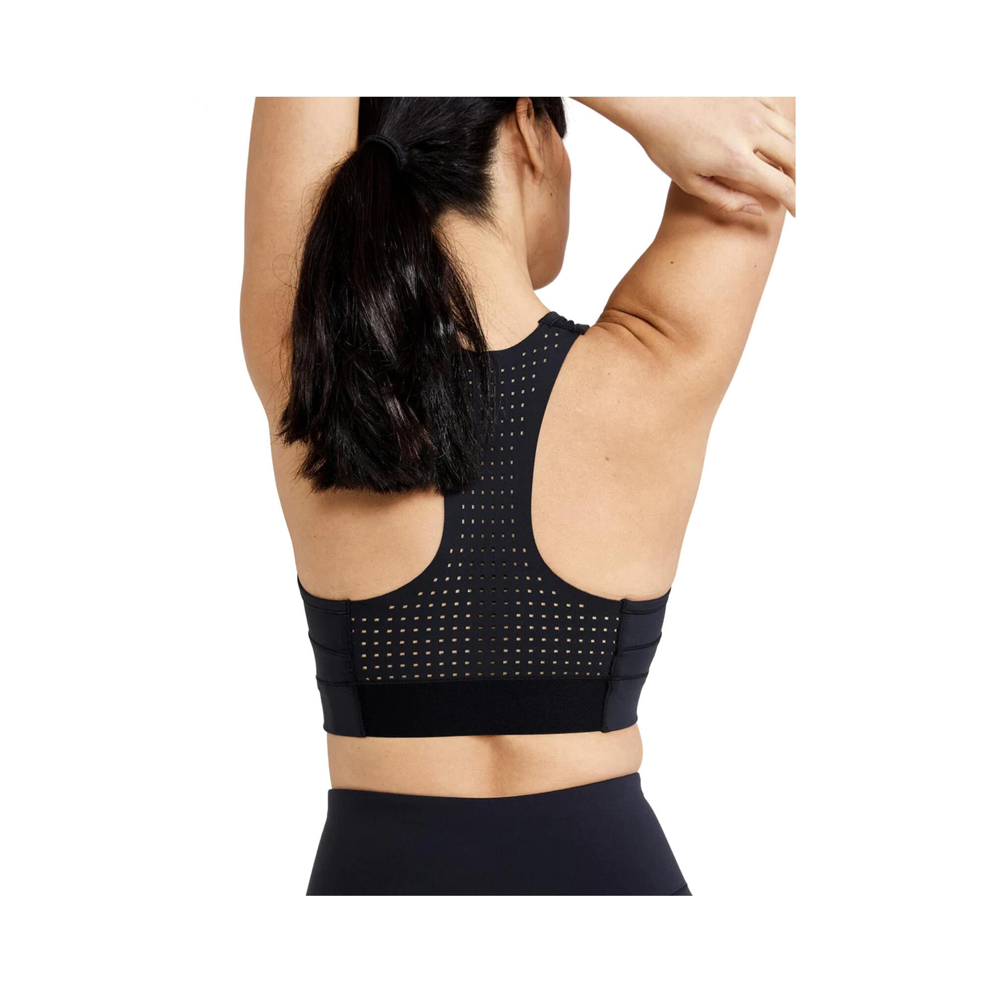 Womens/Ladies Pro Charge Sport Crop Top (Black) 2/3