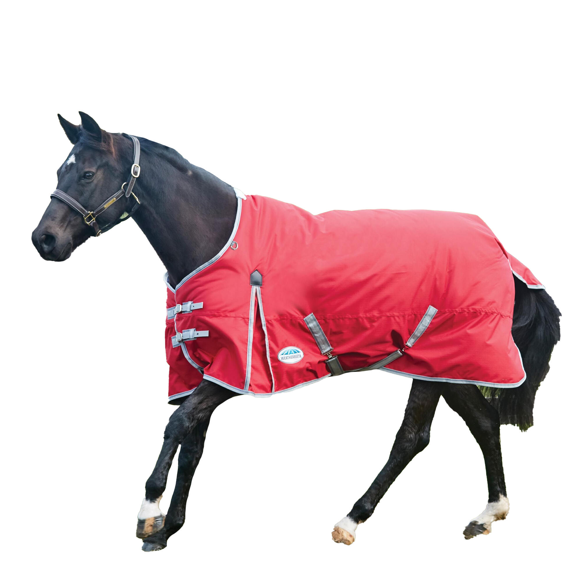 Comfitec Lite Classic Standard Neck Turnout Rug (Red/Silver/Navy) 2/3