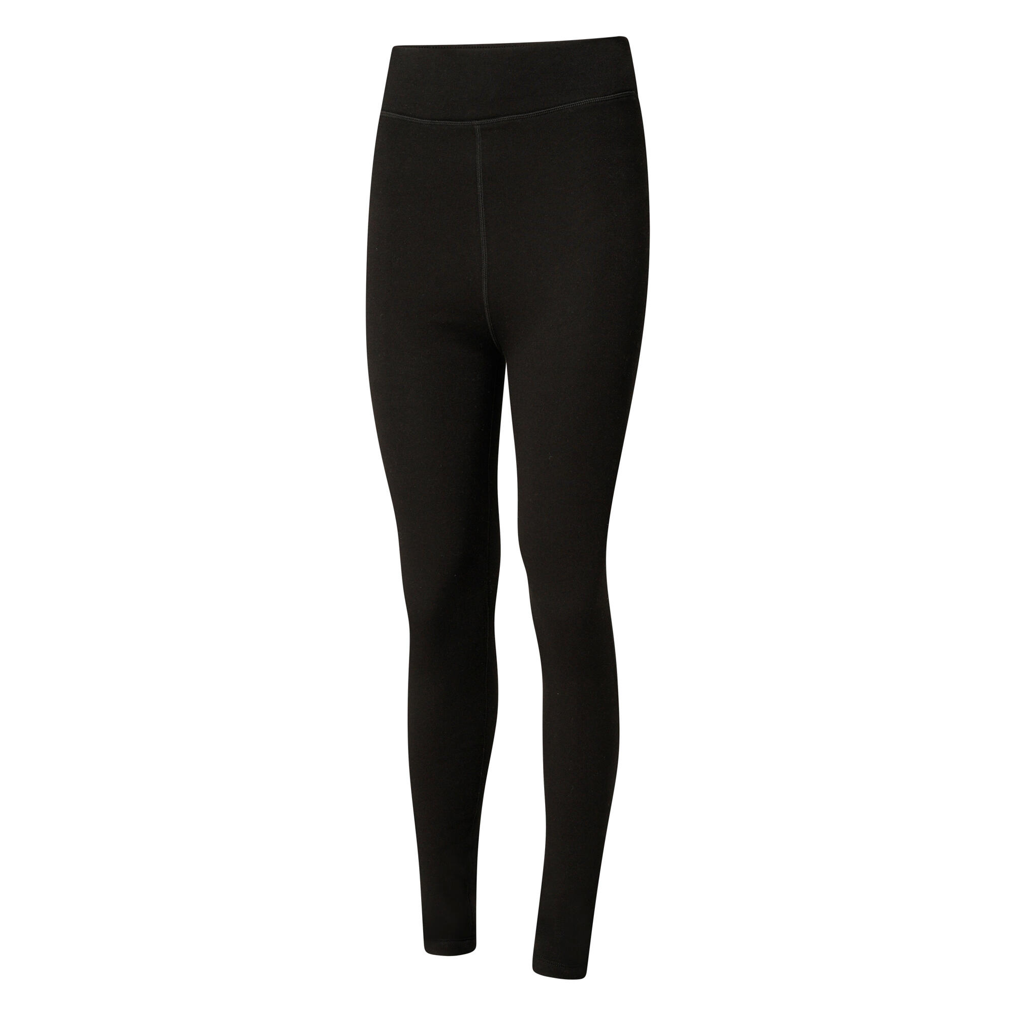 Womens/Ladies Sleek Fleece Leggings (Black) 3/4