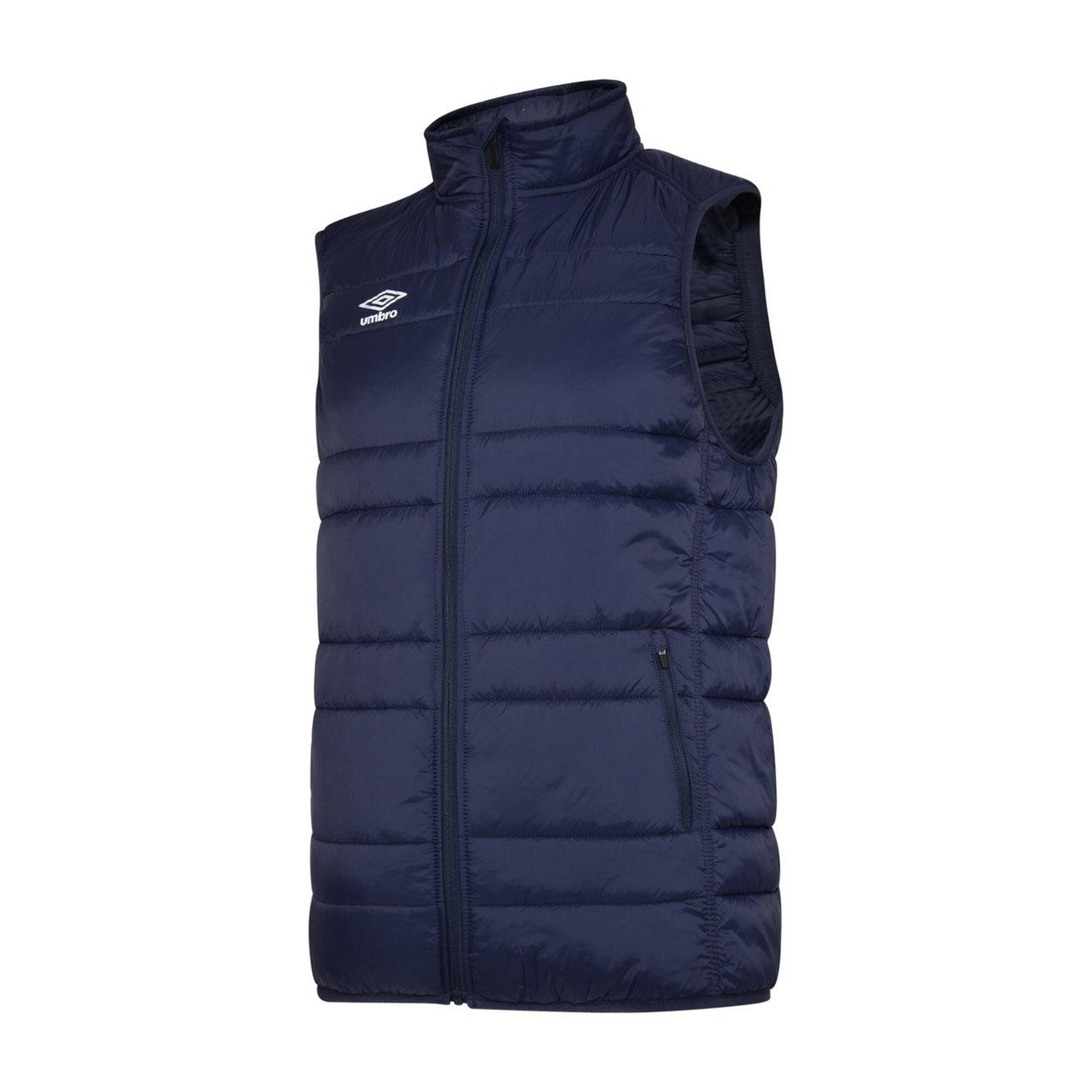 UMBRO Mens Club Essential Gilet (Dark Navy/White)