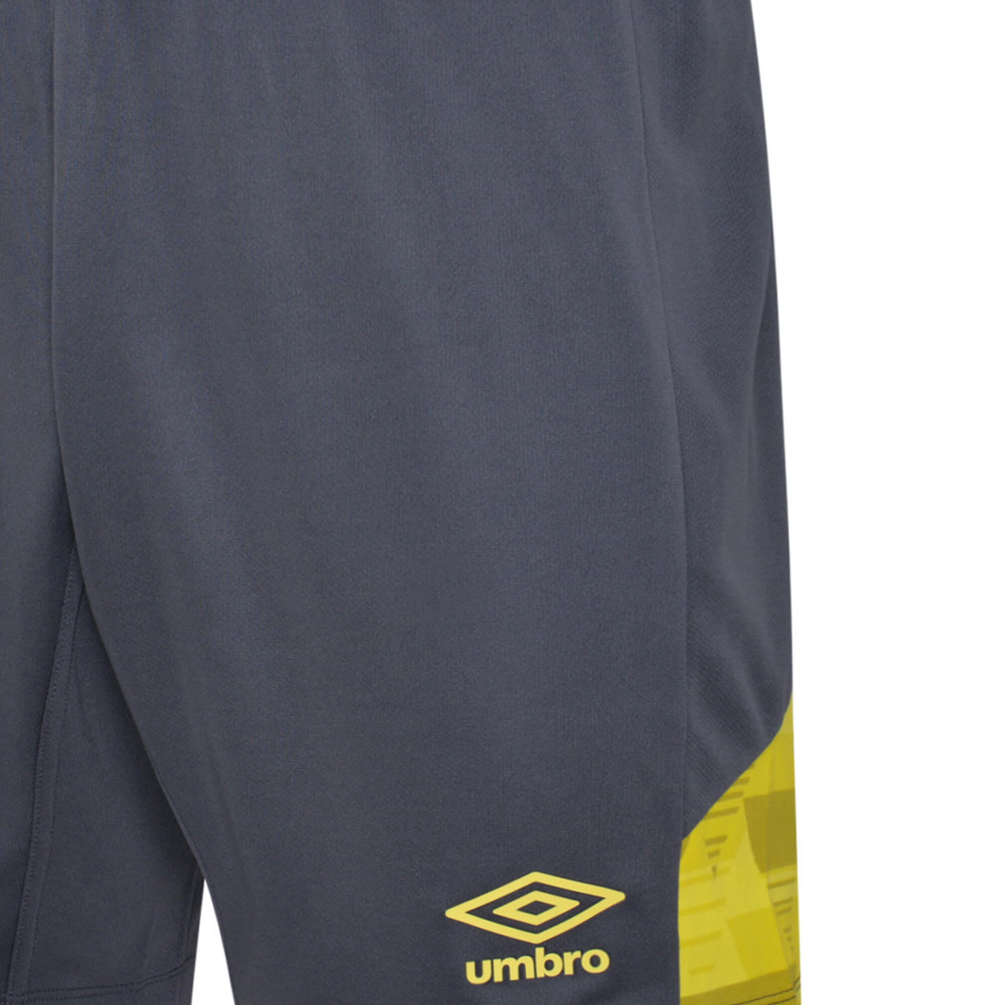 Childrens/Kids Vier Shorts (Carbon/Blazing Yellow) 2/3