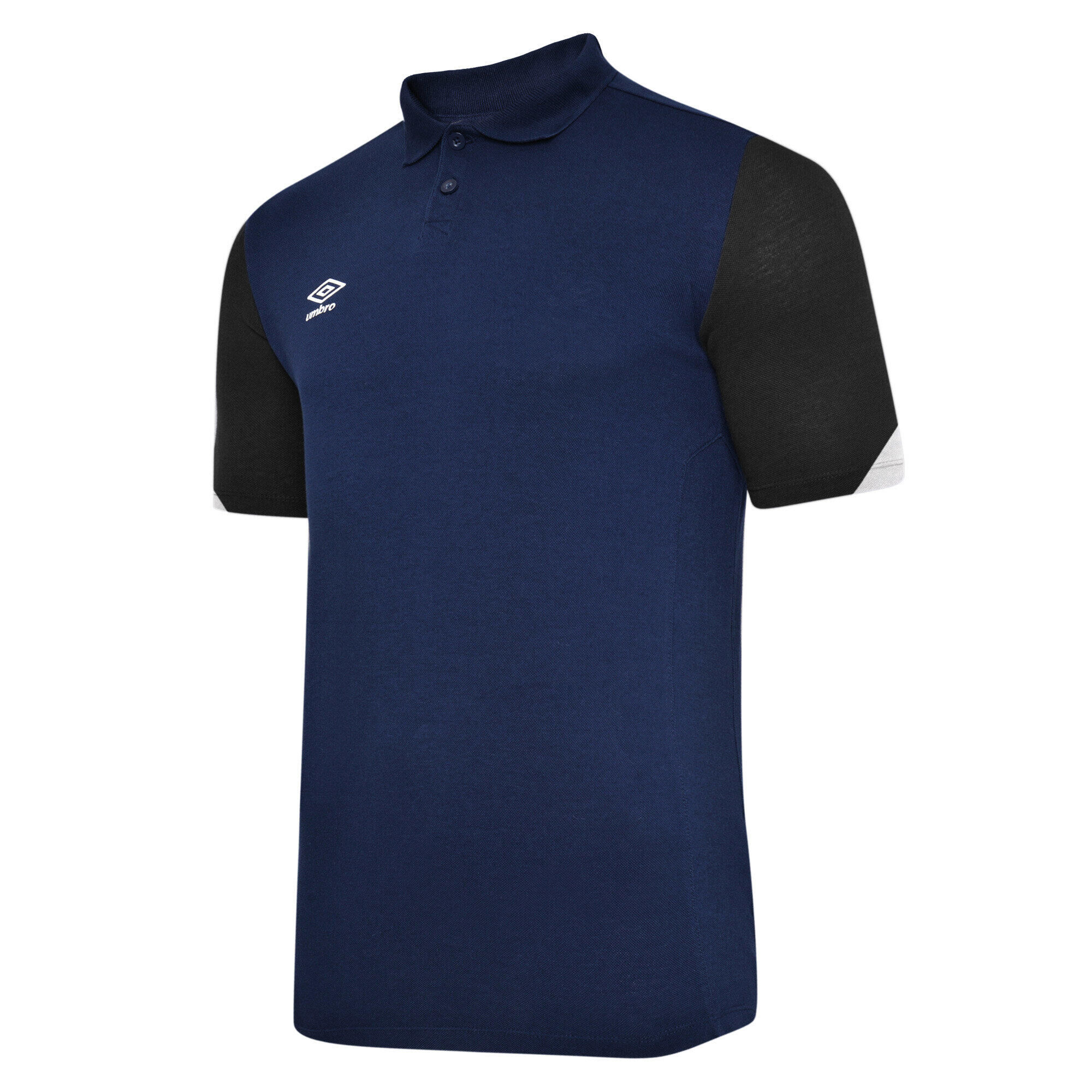 UMBRO Mens Total Training Polo Shirt (Navy/Dark Navy/White)