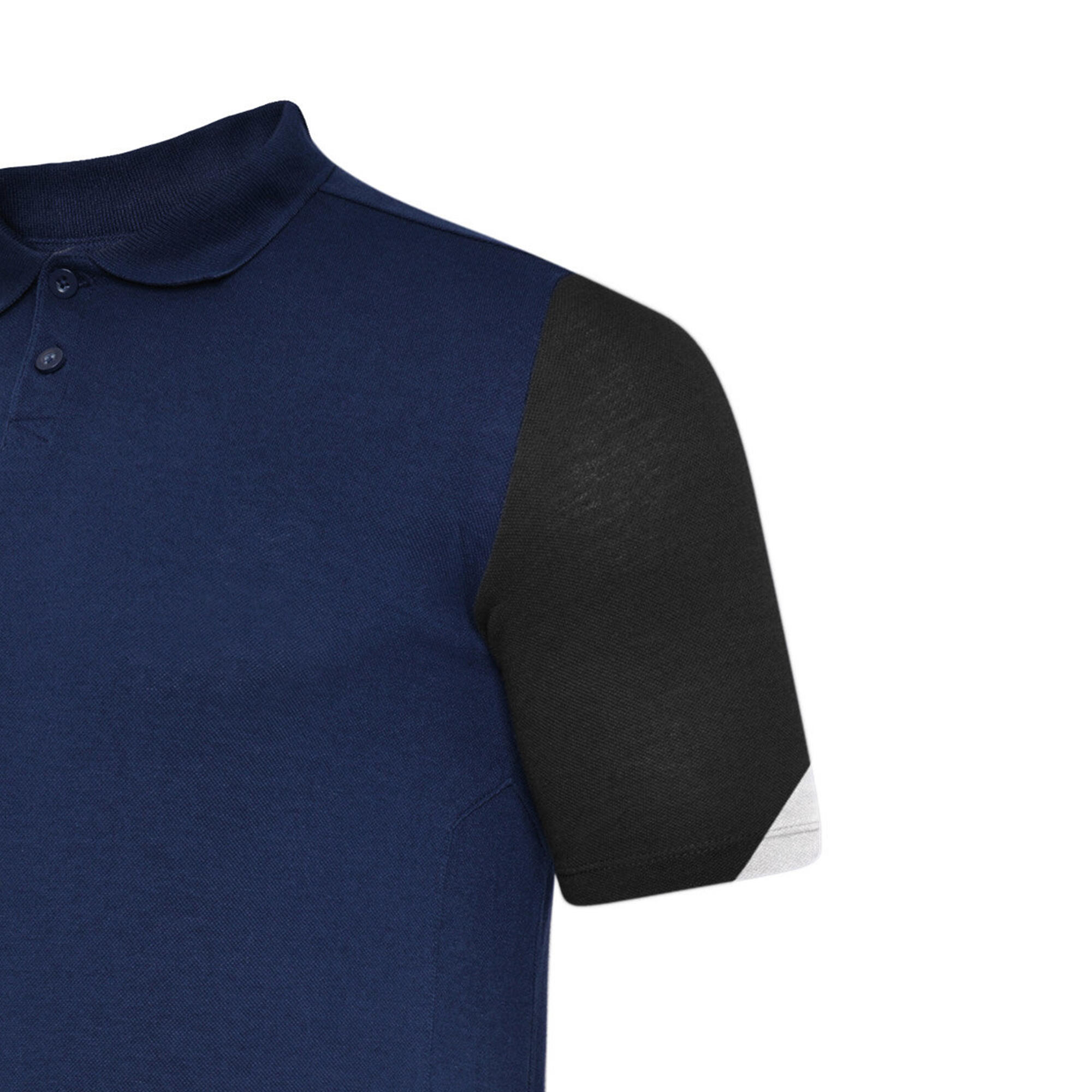 Maglietta Polo Allenamento Uomo Umbro Total Blu Navy Blu Navy Scuro Bianco 2/3