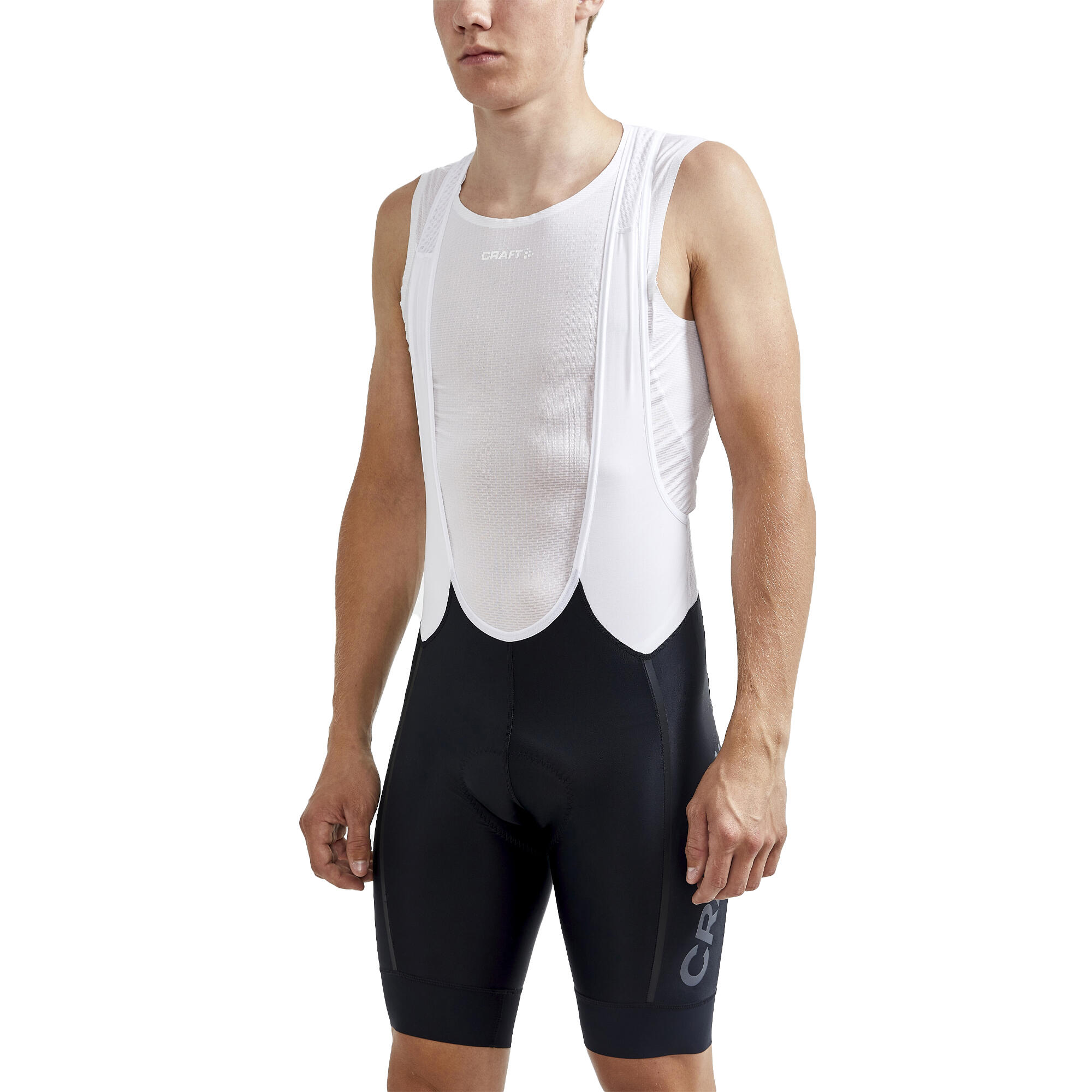 Mens ADV Endur Bib Shorts (Black/White) 4/4