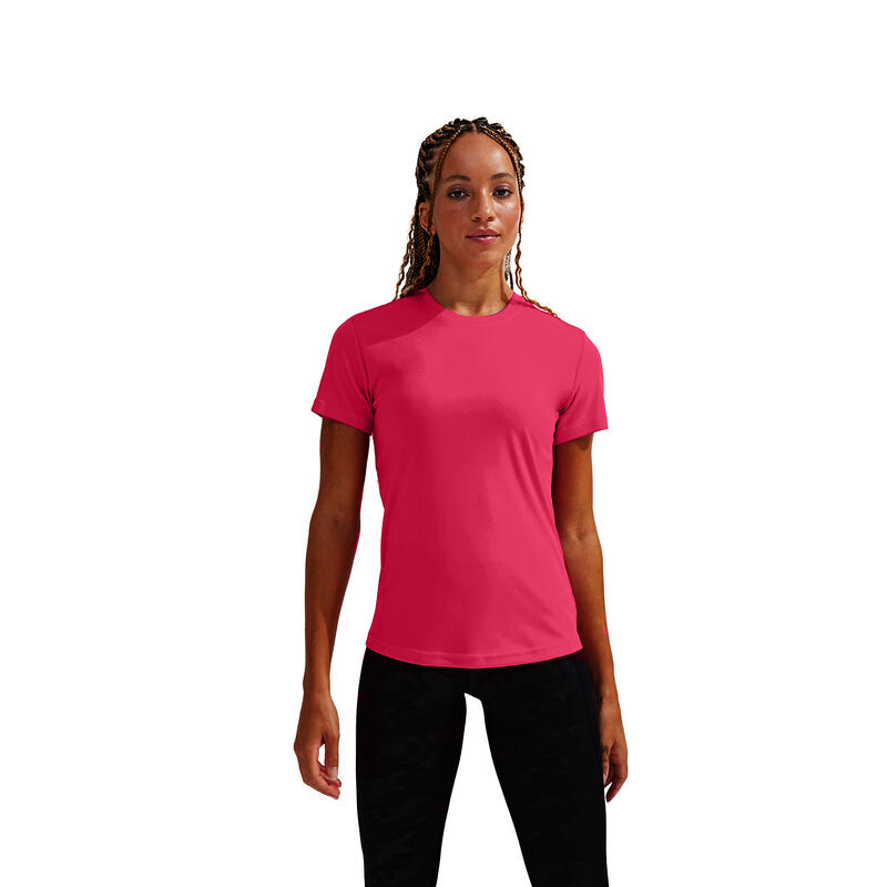 Tri Dri Performance Kurzarm TShirt Damen Dunkles Pink