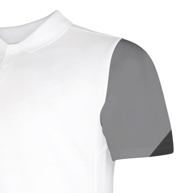 "Total" Poloshirt für Training Herren Weiß/Titanium-Grau/Schwarz