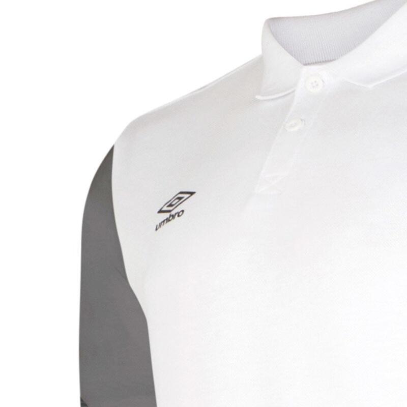 "Total" Poloshirt für Training Herren Weiß/Titanium-Grau/Schwarz