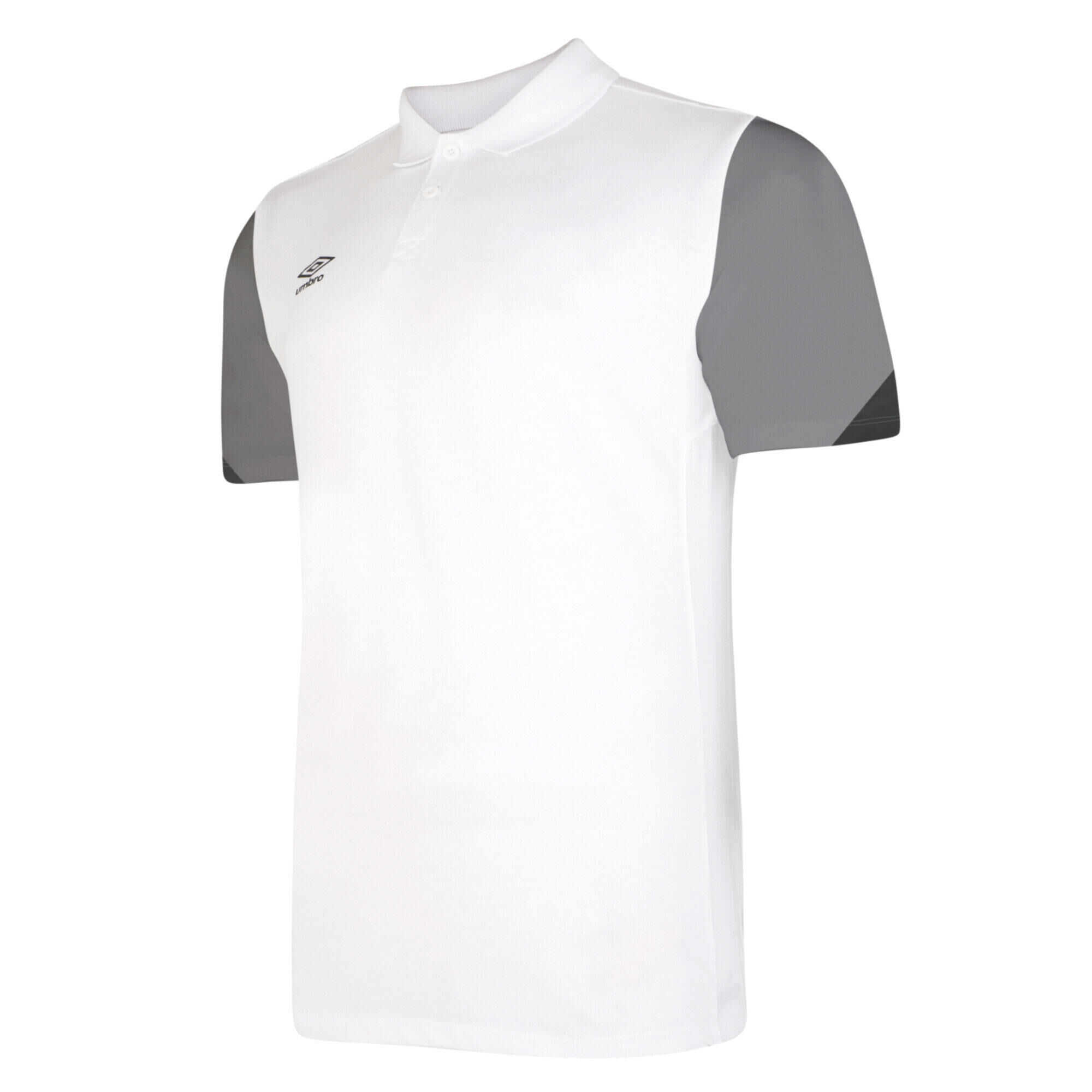 UMBRO Mens Total Training Polo Shirt (White/Titanium/Black)