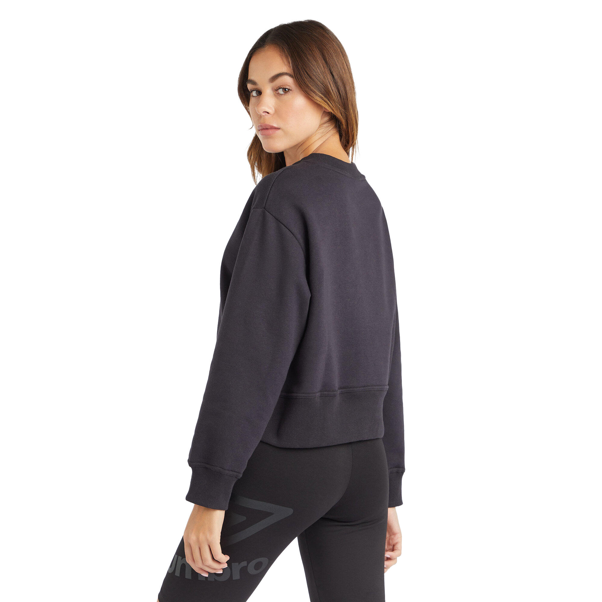 Womens/Ladies Core Boxy Sweatshirt (Black) 4/4