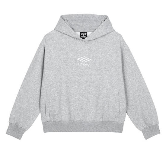 Sweat À Capuche CORE Femme (Gris Chiné / Blanc)