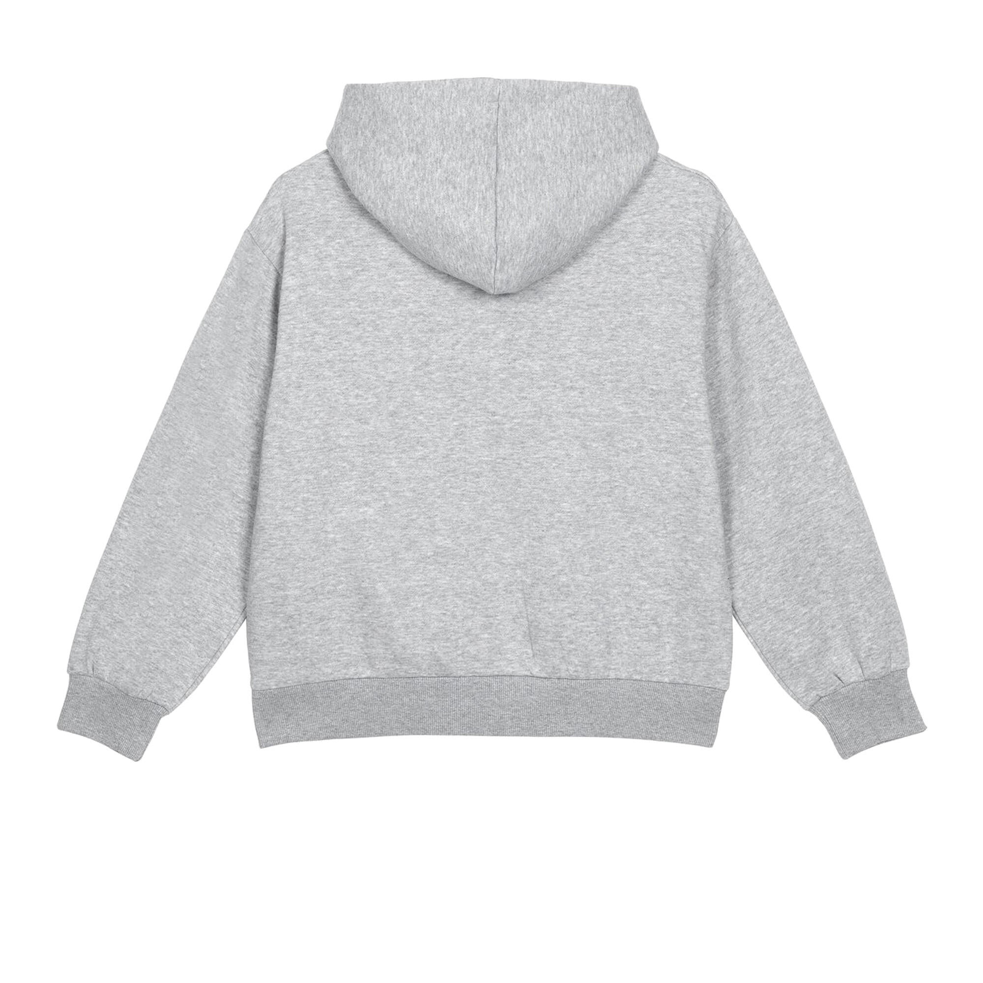 Womens/Ladies Core Hoodie (Grey Marl/White) 2/4