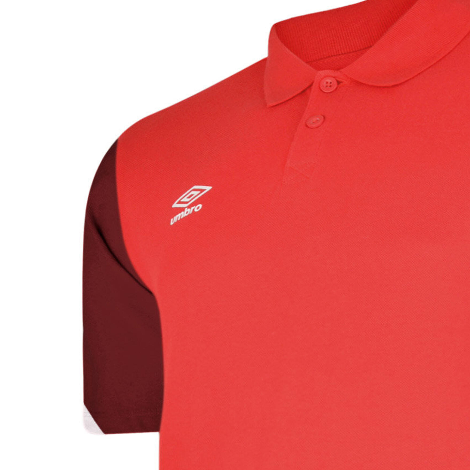 Mens Total Training Polo Shirt (Vermillion/Biking Red/Black) 3/3