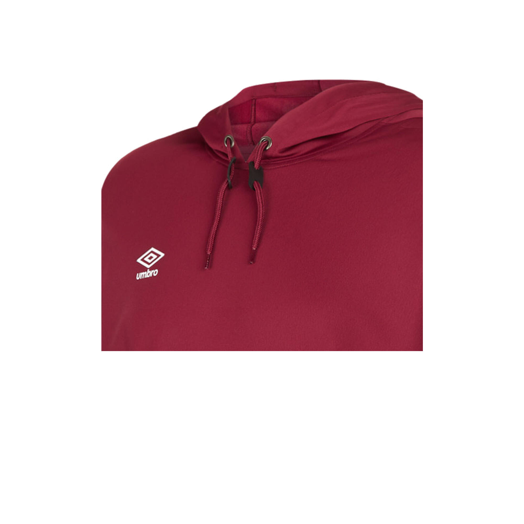 Felpa Con Cappuccio Bambini Umbro Club Essential Claretto Nuovo 3/3